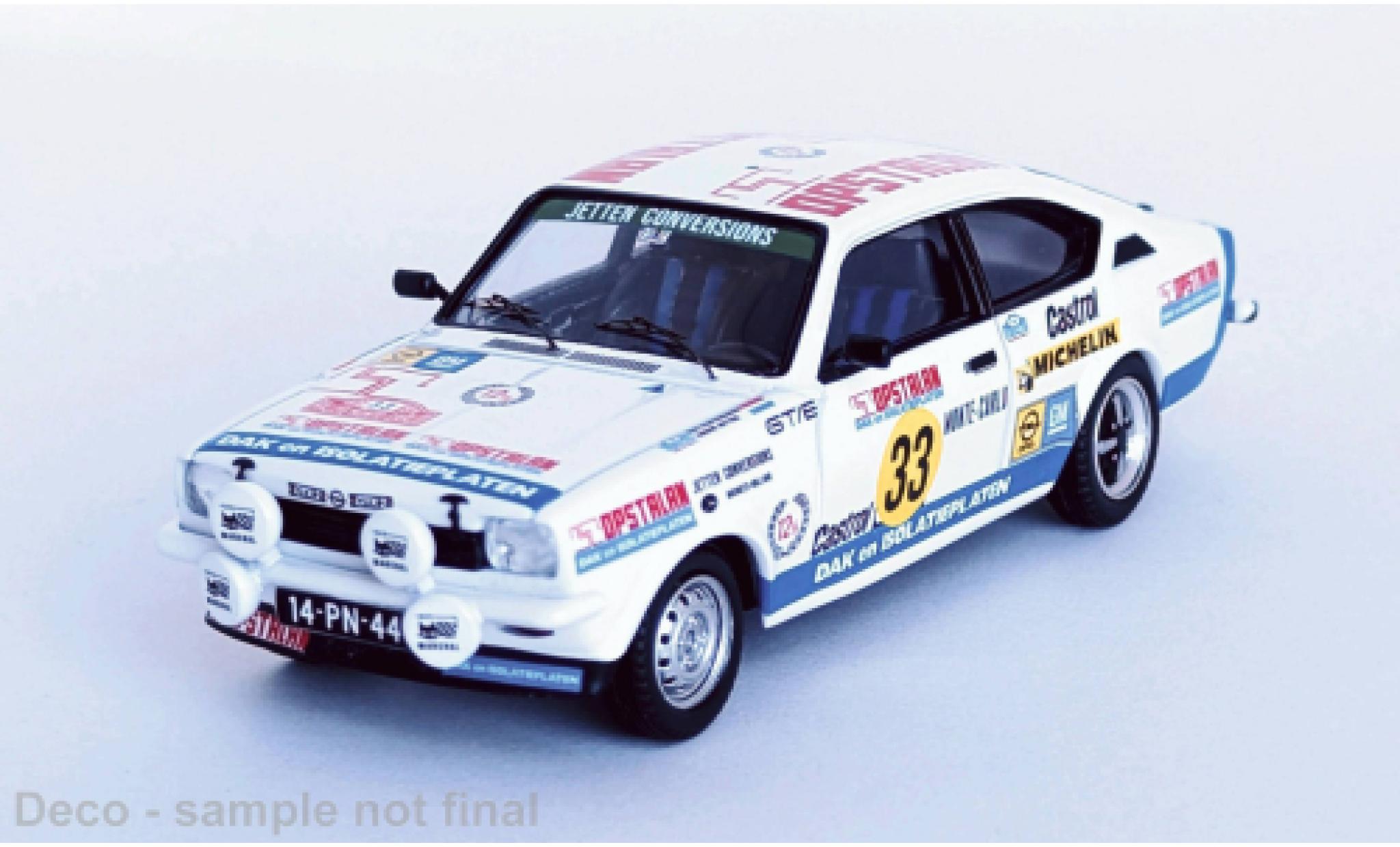 Opel Kadett 1/43 Trofeu GT/E Rally Monte Carlo 1978 #33 1:43 modellino in miniatura
