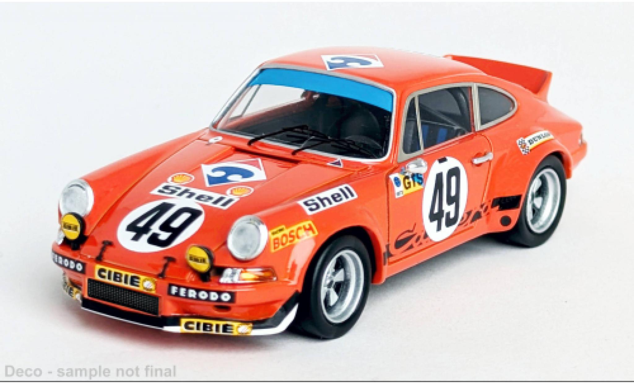 Porsche 911 1/43 Trofeu Carrera RSR 24h Le Mans 1973 #49 1:43 modellino in miniatura