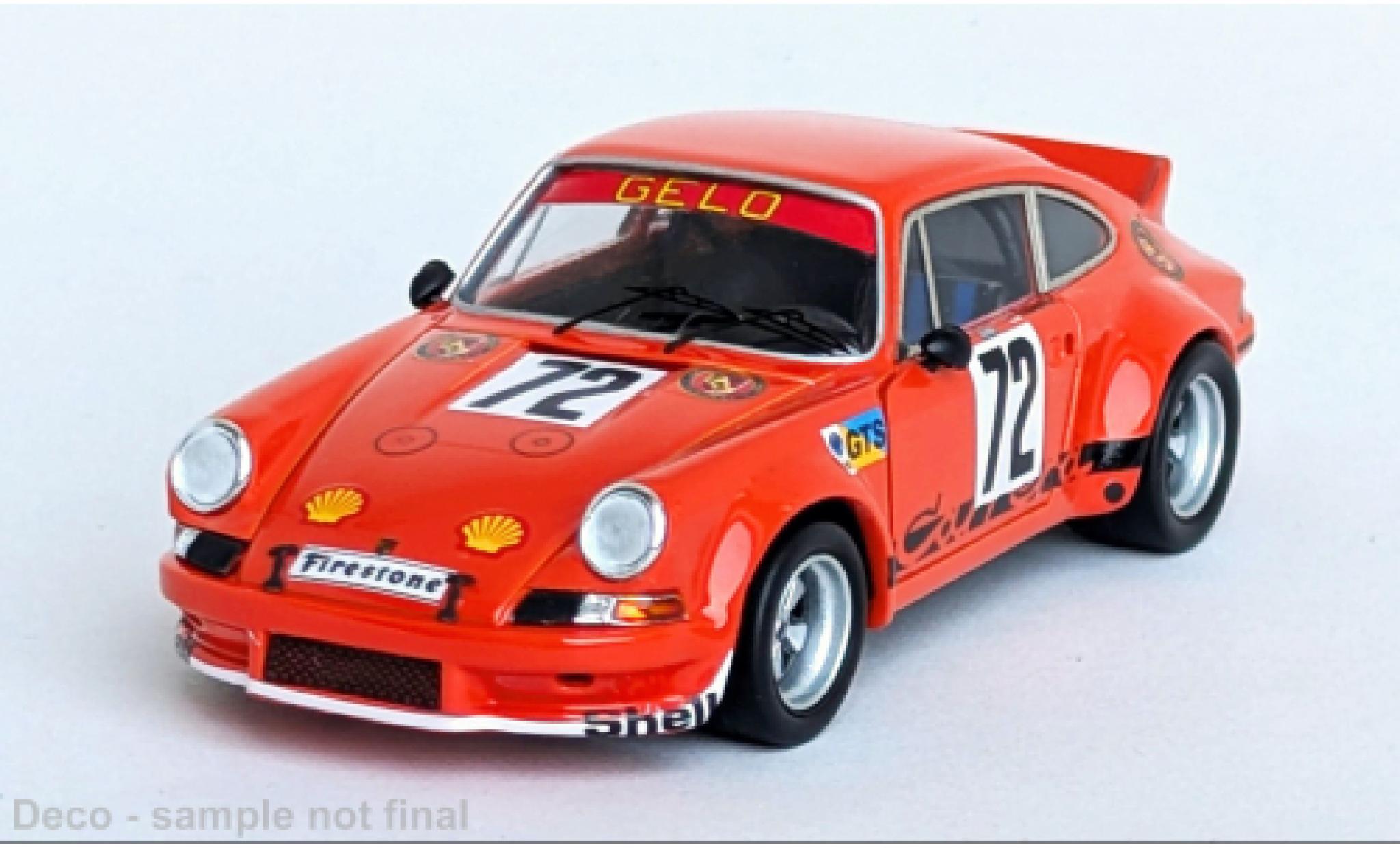 Porsche 930 RSR 1/43 Trofeu 911 Carrera orange 24h Le Mans 1974 #72 1:43 modellino in miniatura