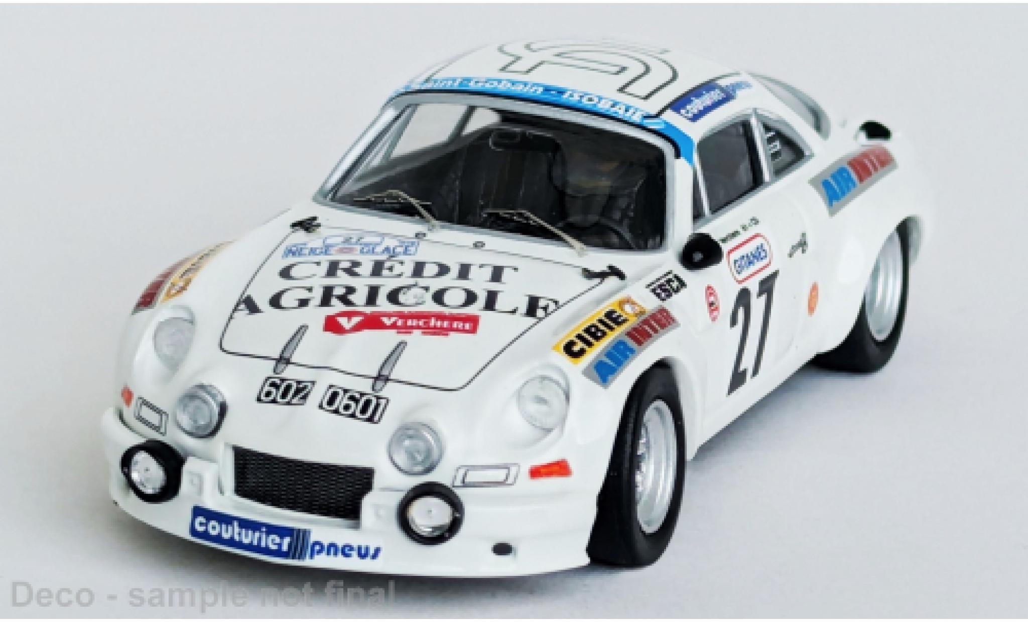 Alpine A110 Trofeu Renault Critérium Neige et Glace 1976 #27 1:43 modellino in miniatura