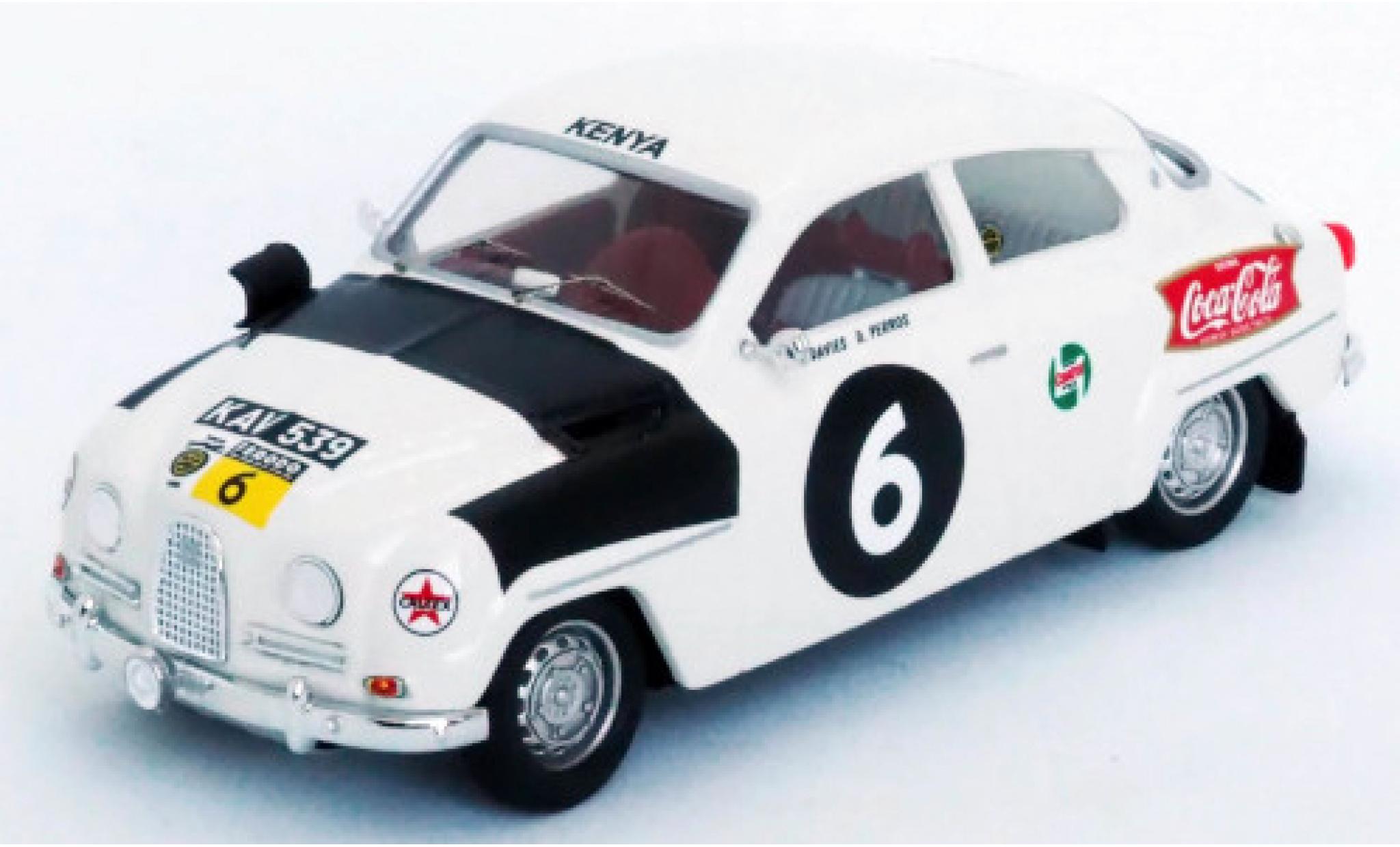 Saab 96 1/43 Trofeu RHD No.6 East African Safari Rally 12 J.A.Davies/D.Perros modellino in miniatura