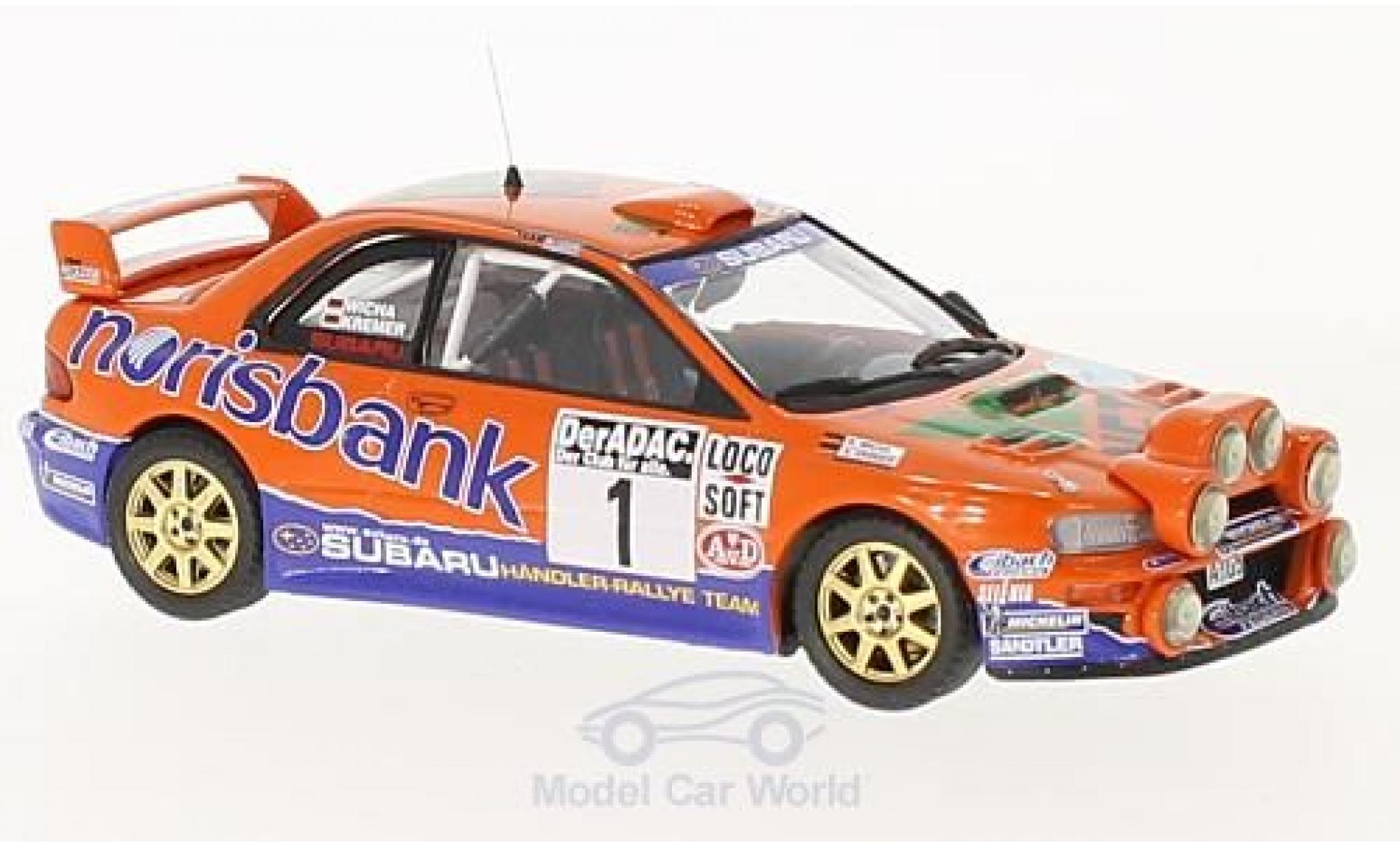 Subaru Impreza WRC 1/43 Trofeu S4 WRC98 No.1 Norisbank Rallye DM Rallye Deutschland 2000 mit Zusatzscheinwerfer A.Kremer/K.Wicha modellino in miniatura