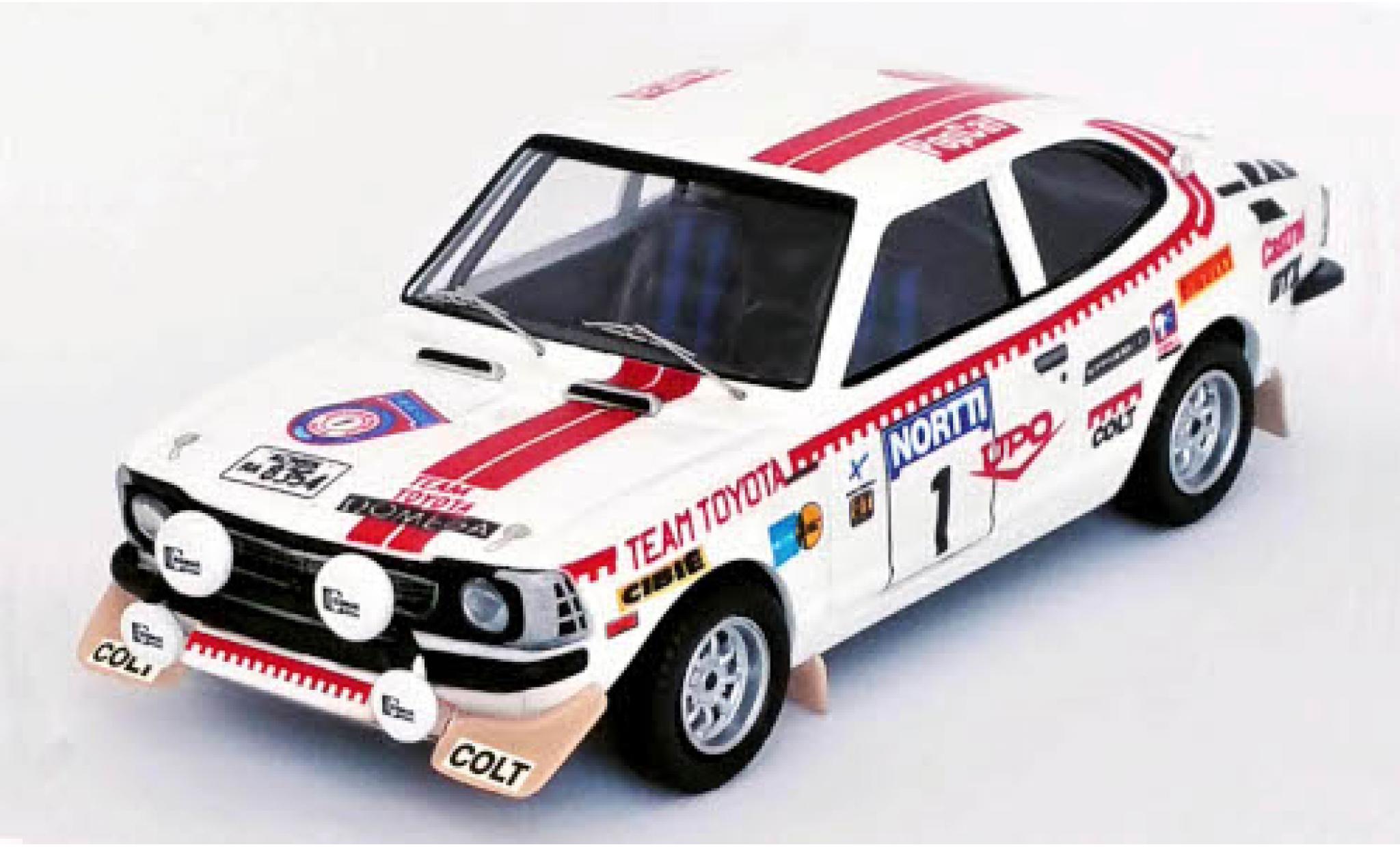 Toyota Corolla 1/43 Trofeu Levin No.1 Rallye WM 1000 Lakes Rallye 1975 H.Mikkola/A.Aho modellino in miniatura