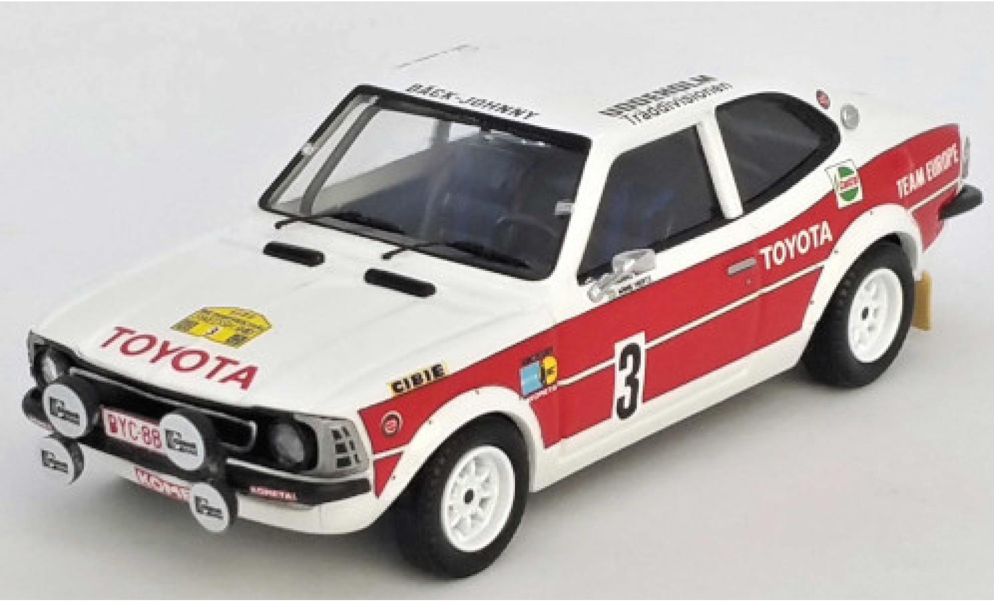 Toyota Corolla 1/43 Trofeu Levin No.3 Team Europe Rally Schweden 1977 H.Mikkola/A.Hertz modellino in miniatura