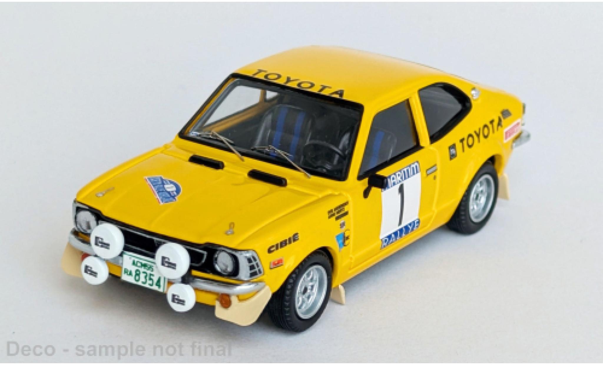 Toyota Corolla 1/43 Trofeu Levin Rally Nordland 1974 #1 1:43 modellino in miniatura