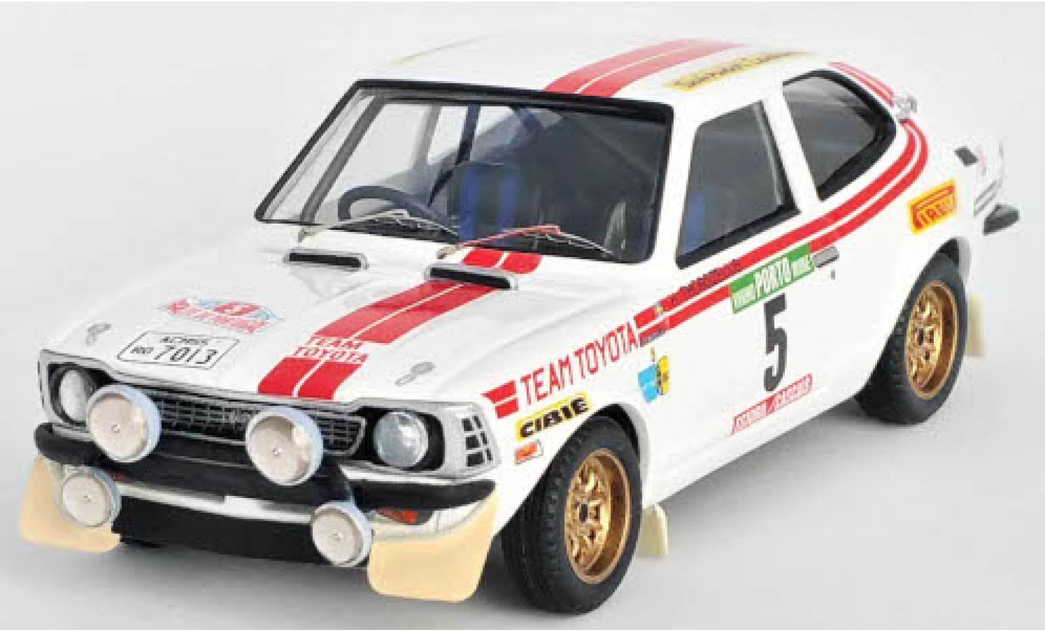 Toyota Corolla 1/43 Trofeu Levin RHD No.5 Team Rallye WM Rallye Portugal 1975 B.Waldegard/H.Thorszelius modellino in miniatura