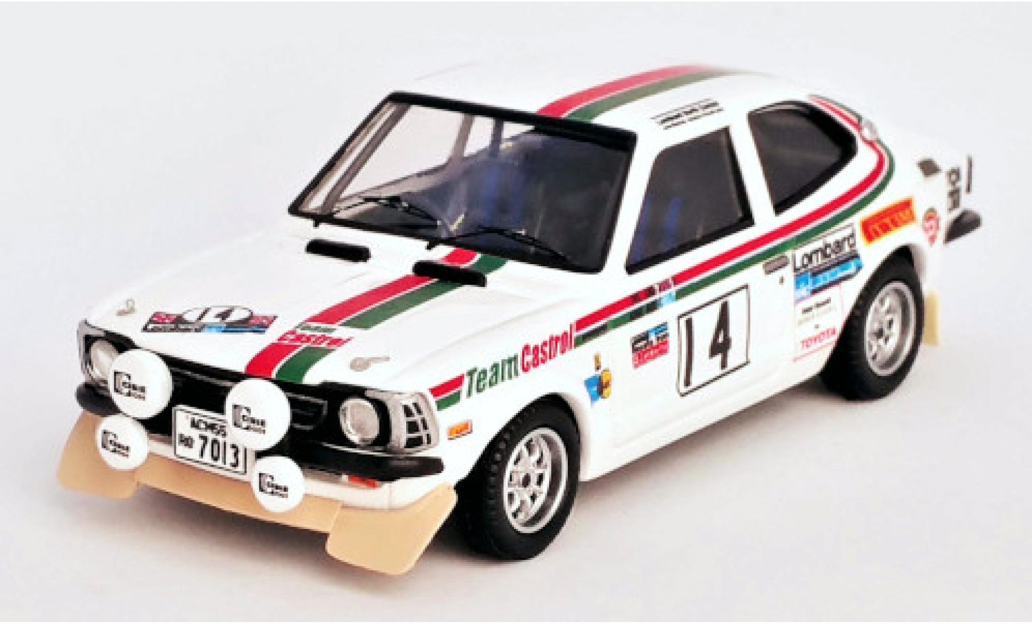 Toyota Corolla 1/43 Trofeu No.14 Team Castrol Castrol Rallye WM RAC Rallye 1974 O.Andersson/A.Hertz modellino in miniatura