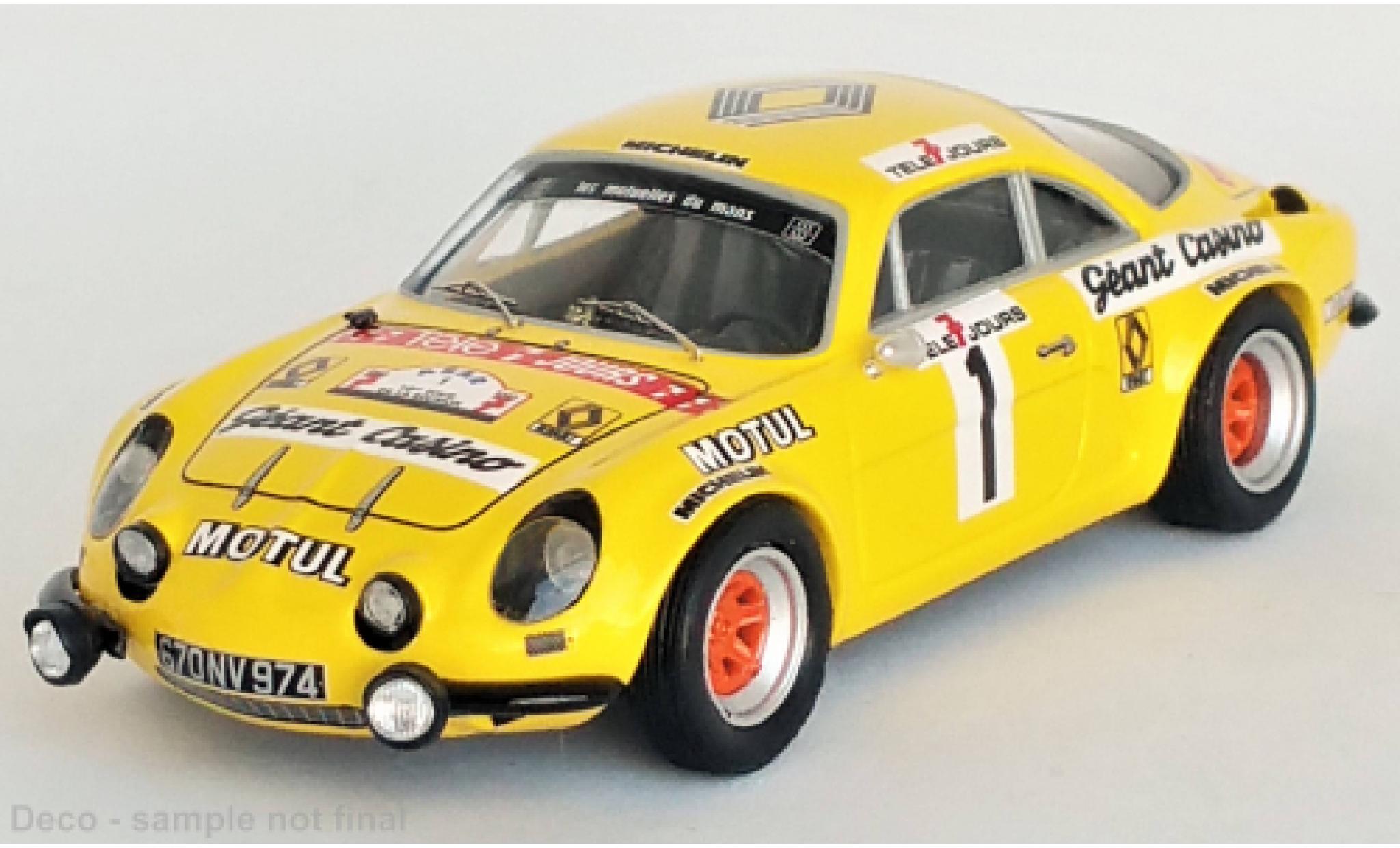 Alpine A110 1/43 Trofeu Renault No.1 Tour de la Reunion 1979 modellino in miniatura
