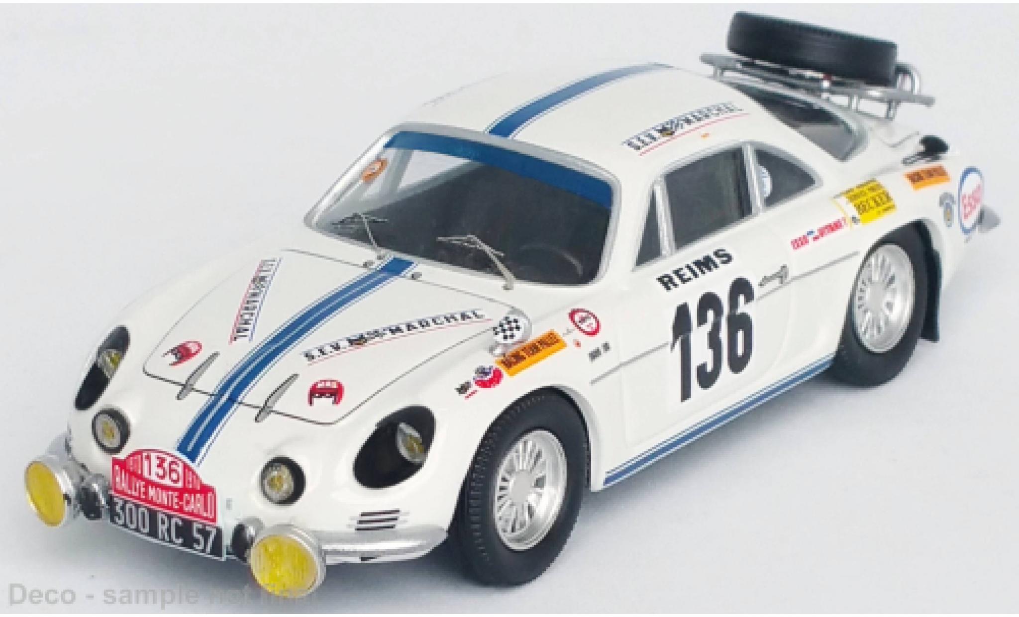 Alpine A110 1/43 Trofeu Renault No.136 Rallye Monte Carlo 1970 modellino in miniatura