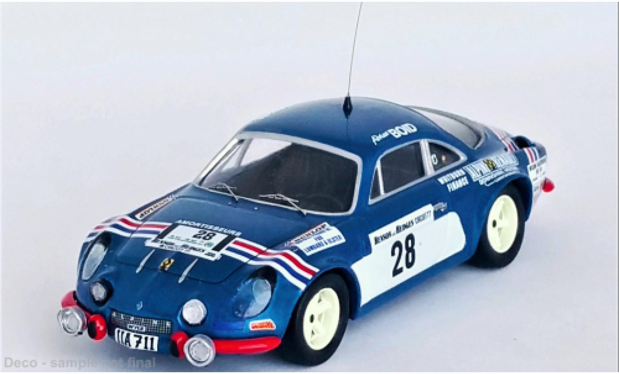 Alpine A110 1/43 Trofeu Renault No.28 Circuit of Irland 1977 modellino in miniatura