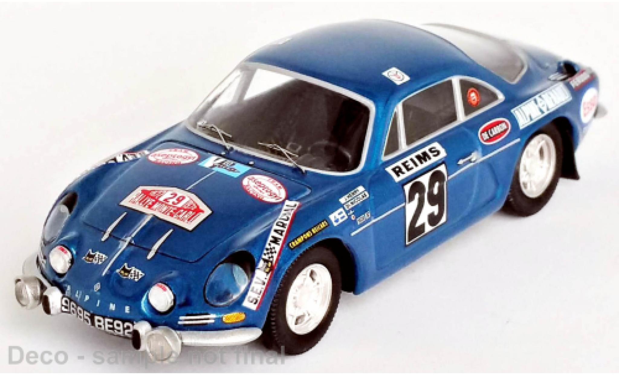 Alpine A110 1/43 Trofeu Renault No.29 Rallye Monte Carlo 1972 modellino in miniatura