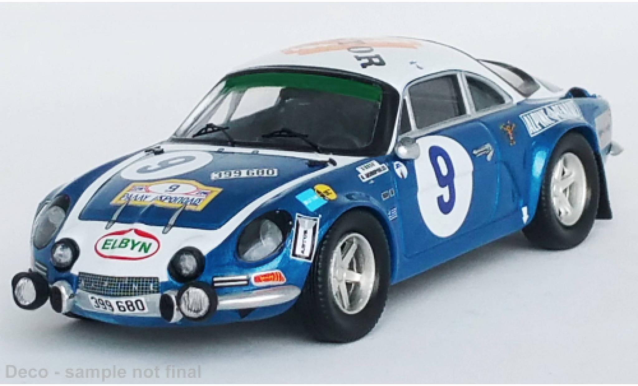 Alpine A110 1/43 Trofeu Renault No.9 Rallye WM Rallye Acropolis 1975 modellino in miniatura