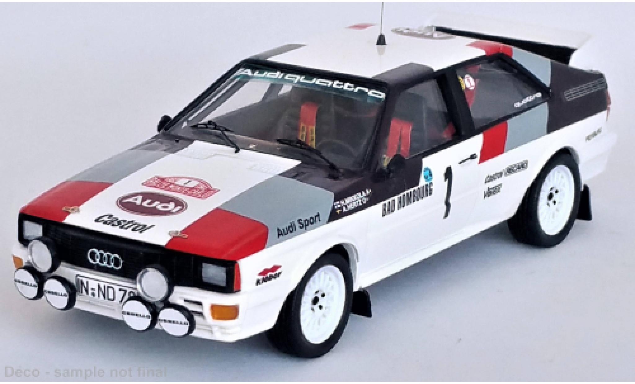 Audi Quattro 1/43 Trofeu No.1 Rallye WM Rallye Monte Carlo 1982 modellino in miniatura