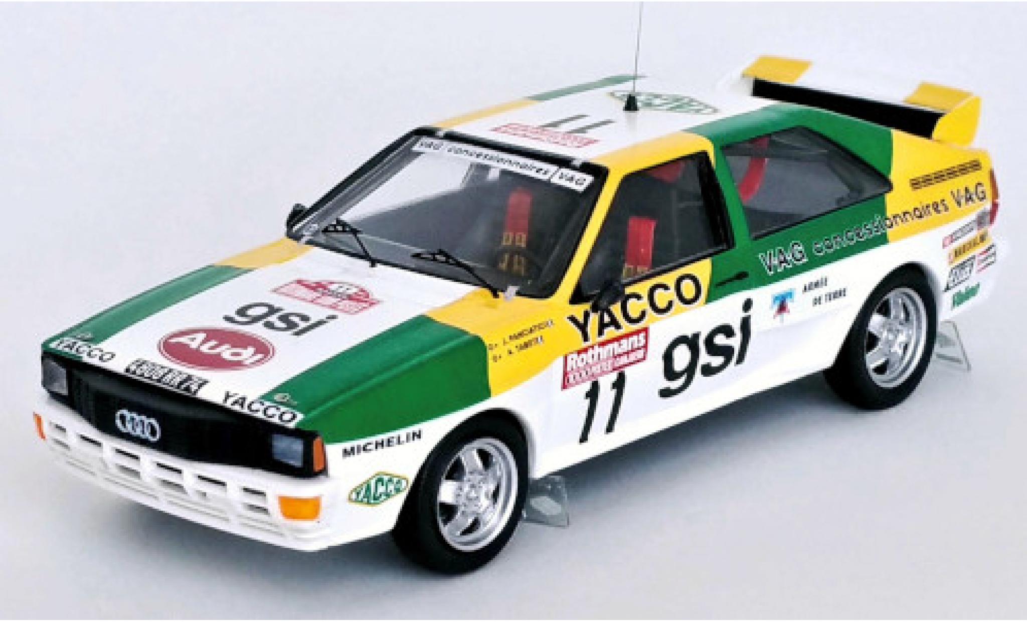 Audi Quattro 1/43 Trofeu No.11 Rallye - 1000 Pistes 1983 modellino in miniatura