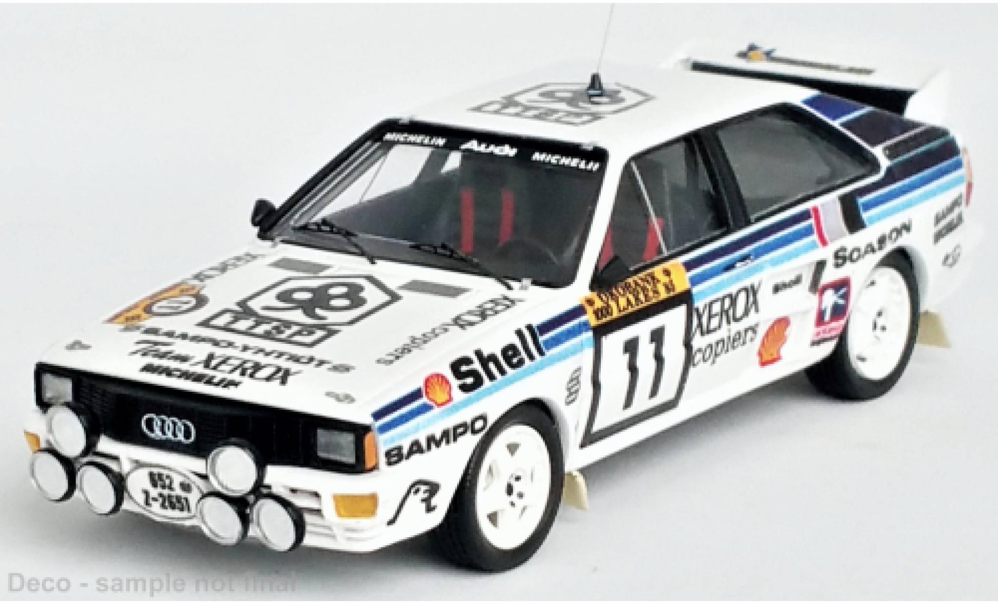 Audi Quattro 1/43 Trofeu No.11 Rallye WM 1000 Lakes Rallye 1985 modellino in miniatura