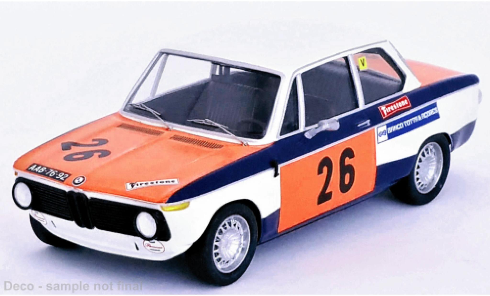 Bmw 2002 1/43 Trofeu No.26 Vila Real 1972 modellino in miniatura