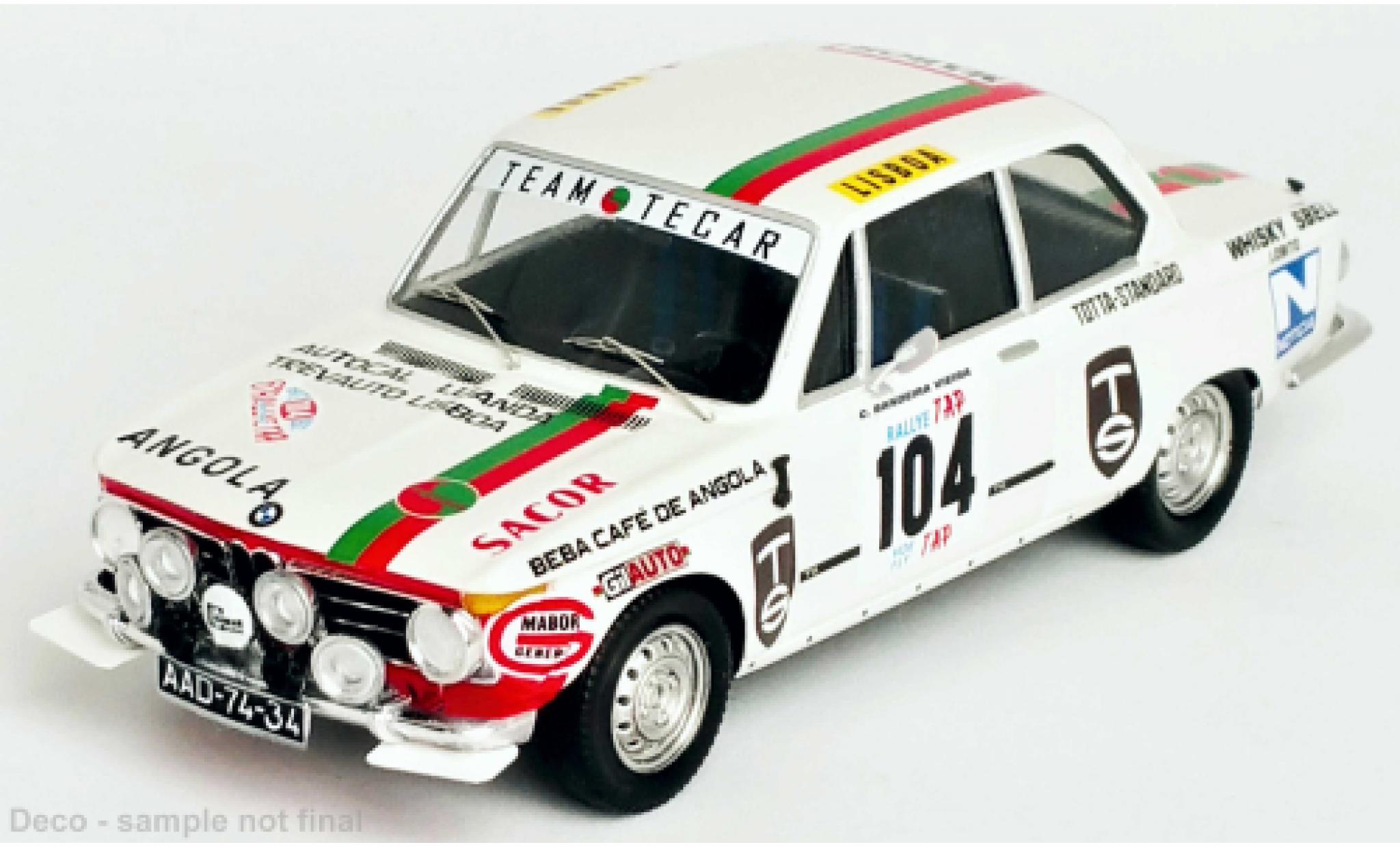 Bmw 2002 1/43 Trofeu Ti No.104 Rallye Portugal 1972 modellino in miniatura