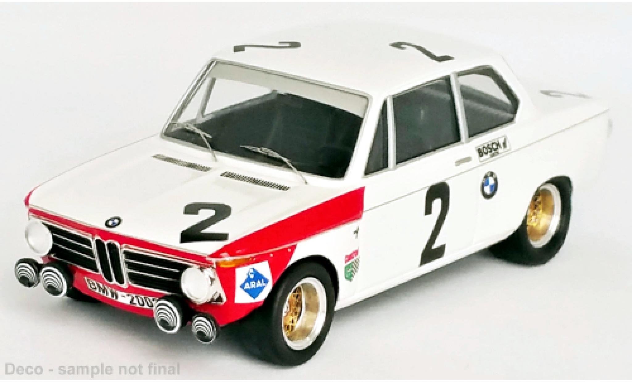 Bmw 2002 1/43 Trofeu tiK No.2 24h Spa 1969 modellino in miniatura
