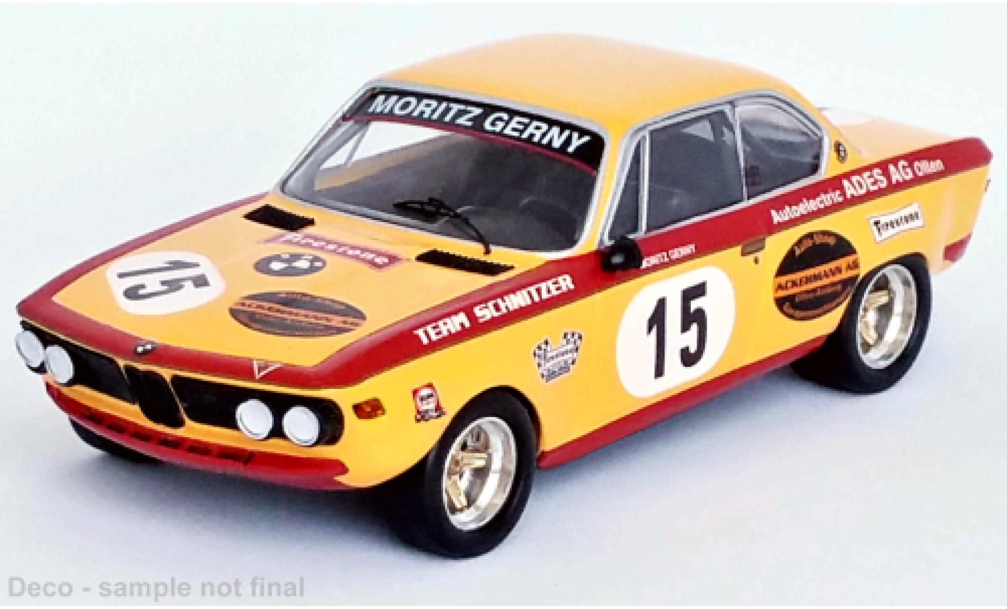 Bmw 2800 1/43 Trofeu CS (E9) No.15 4h Monza 1973 modellino in miniatura