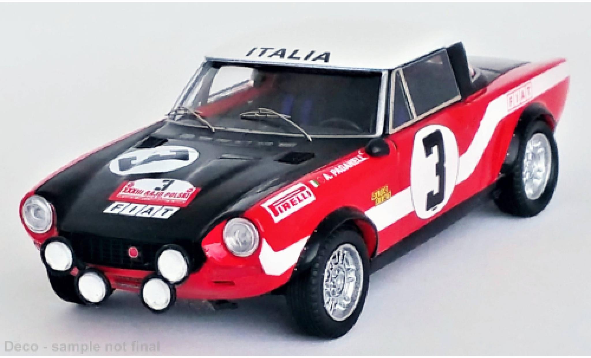 Fiat 124 1/43 Trofeu Abarth Rallye No.3 Rallye Polen 1973 modellino in miniatura