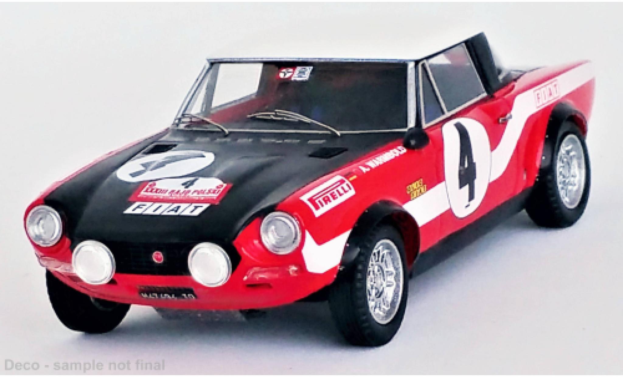 Fiat 124 1/43 Trofeu Abarth Rallye No.4 Rallye Polen 1973 modellino in miniatura