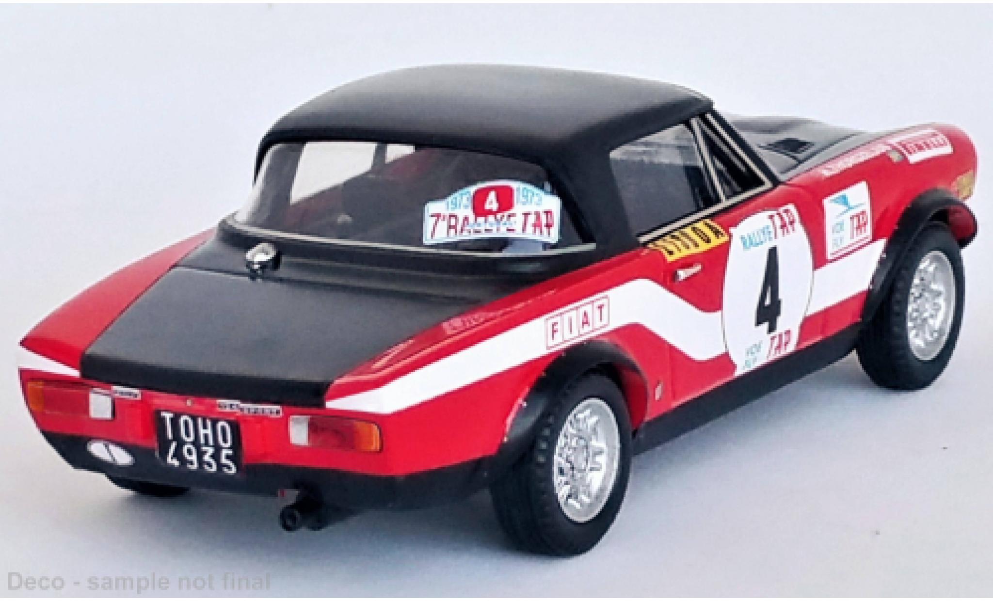 Fiat 124 1/43 Trofeu Abarth Rallye No.4 Rallye WM Rallye Portugal 1973 modellino in miniatura