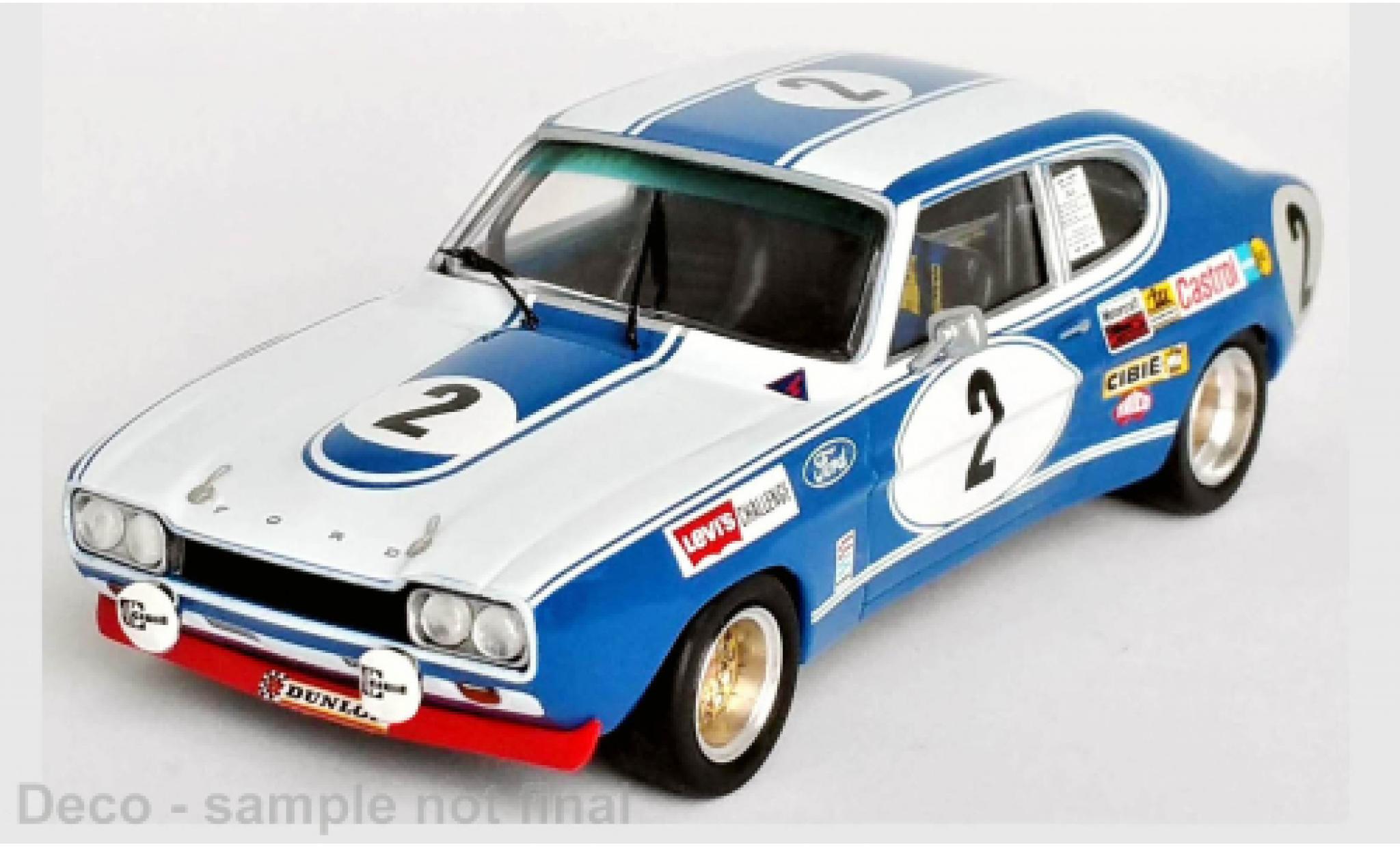 Ford Capri 1/43 Trofeu MK I 2600 RS No.2 24h Spa 1972 modellino in miniatura
