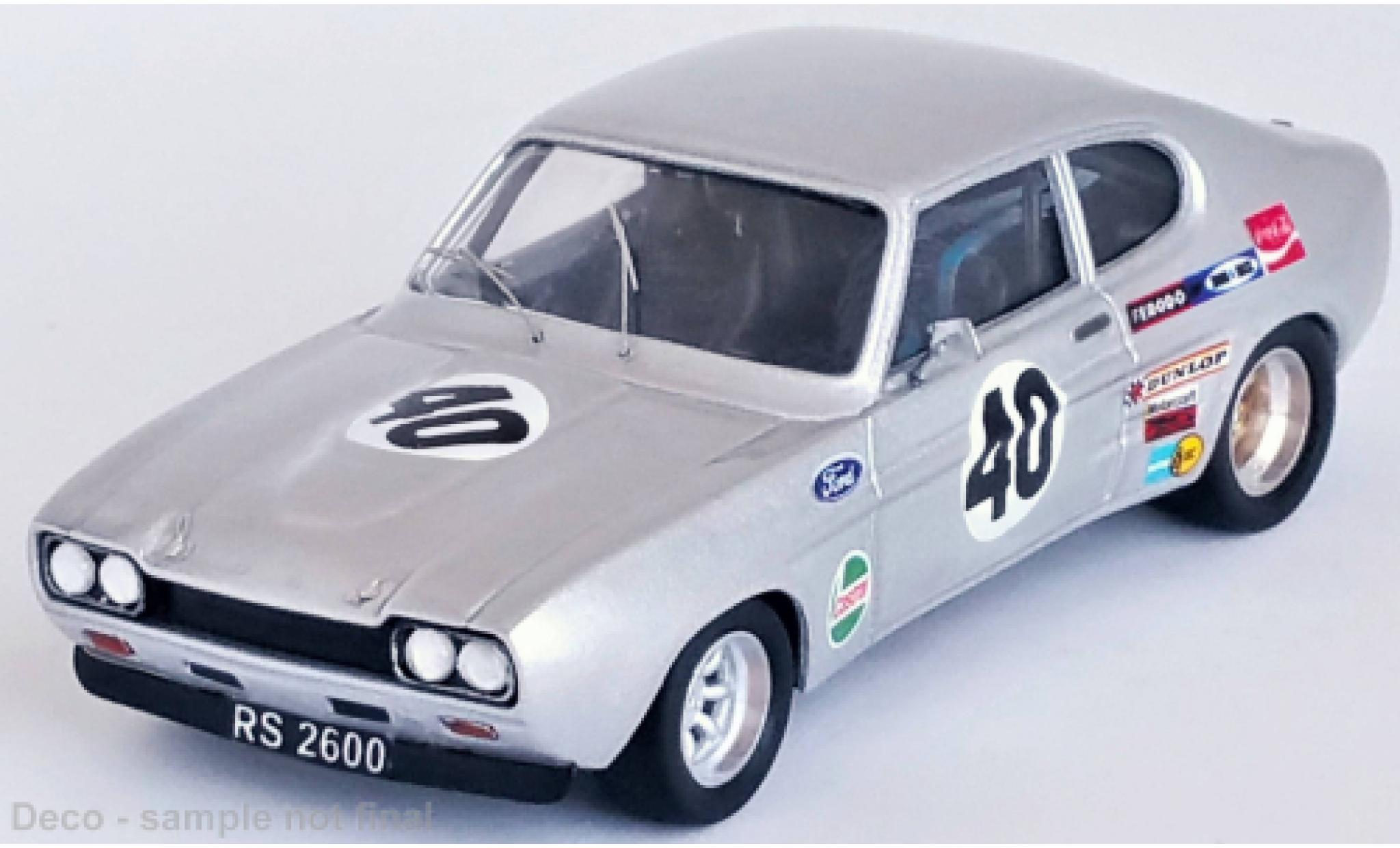 Ford Capri 1/43 Trofeu MK I 2600 RS No.40 Silverstone 1971 modellino in miniatura