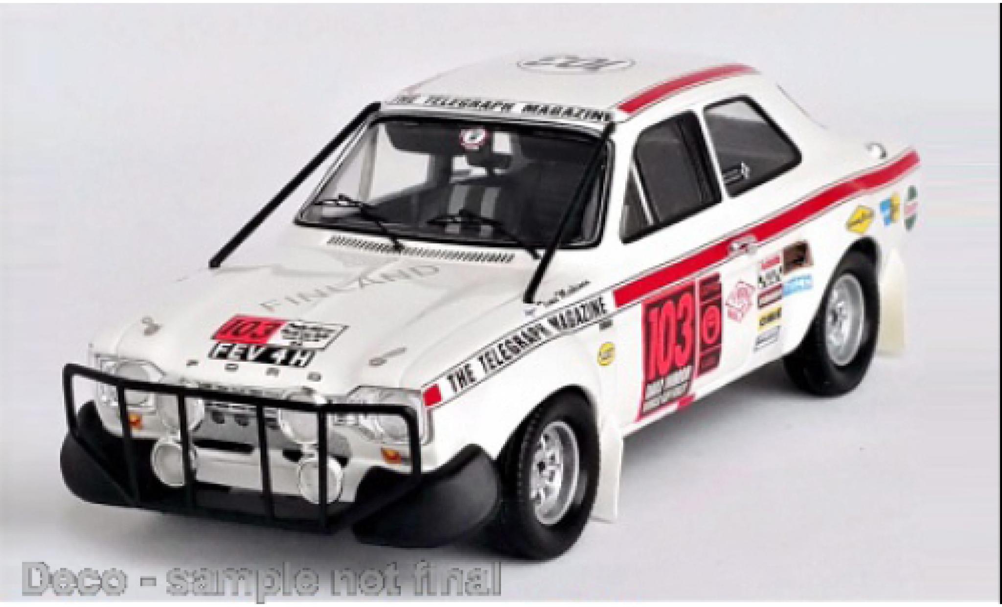 Ford Escort 1/43 Trofeu MK I No.103 Rally London - Mexiko 1970 modellino in miniatura