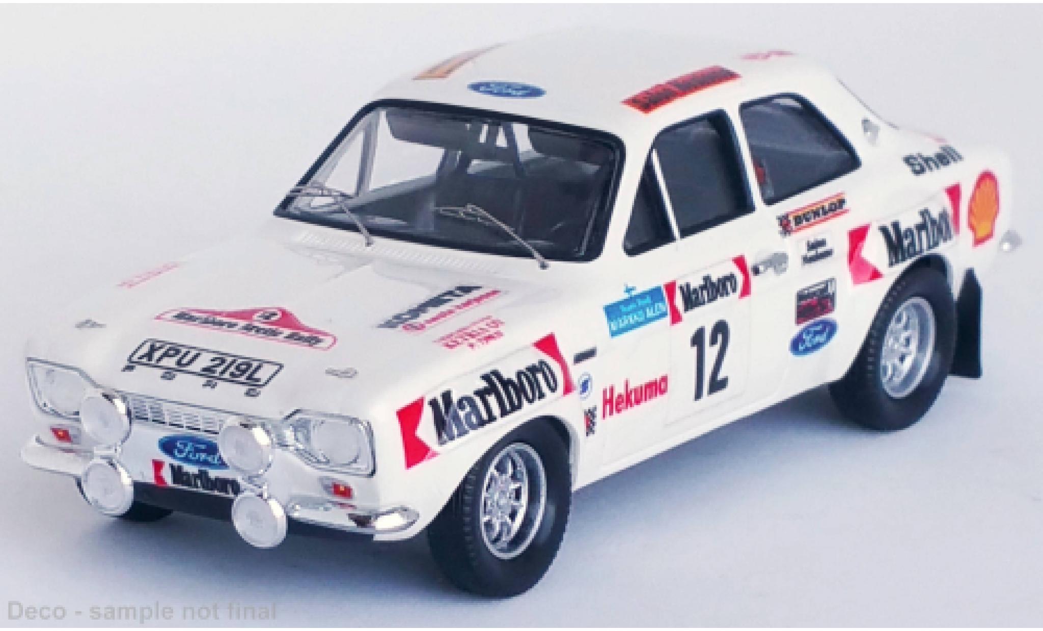 Ford Escort 1/43 Trofeu MK I No.12 Arctic Rally 1974 modellino in miniatura