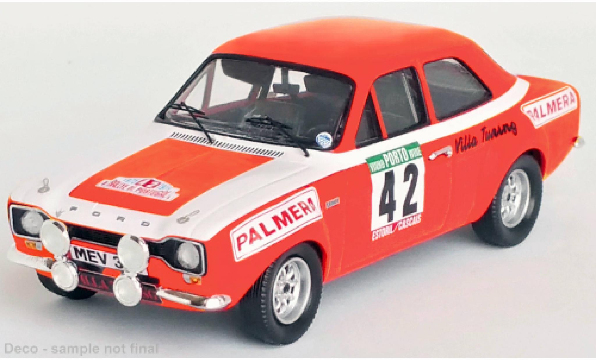 Ford Escort 1/43 Trofeu MK I No.42 Rallye WM Rallye Portugal 1975 modellino in miniatura