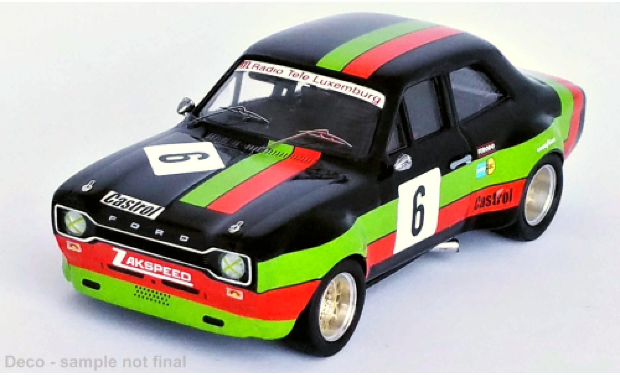 Ford Escort 1/43 Trofeu MK I No.6 Castrol DRM Kassel-Calden 1975 modellino in miniatura