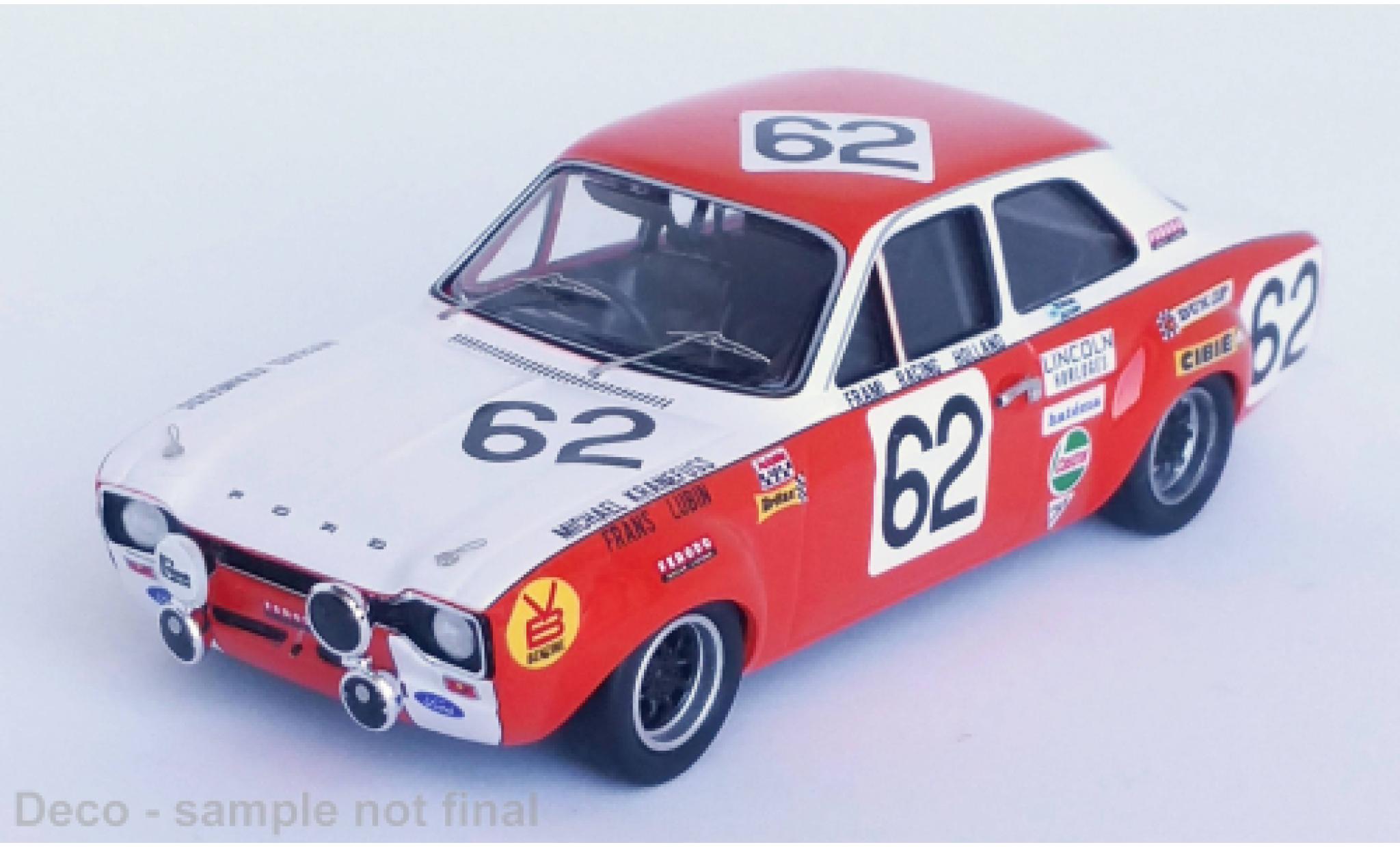 Ford Escort 1/43 Trofeu MK I No.62 24h Spa 1970 modellino in miniatura