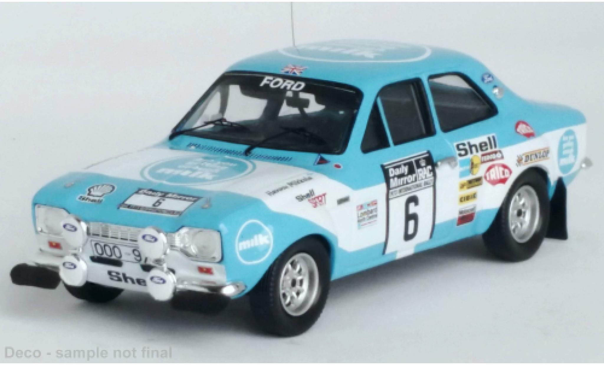 Ford Escort 1/43 Trofeu MK I RS 1600 No.6 Rallye WM RAC Rallye 1973 modellino in miniatura