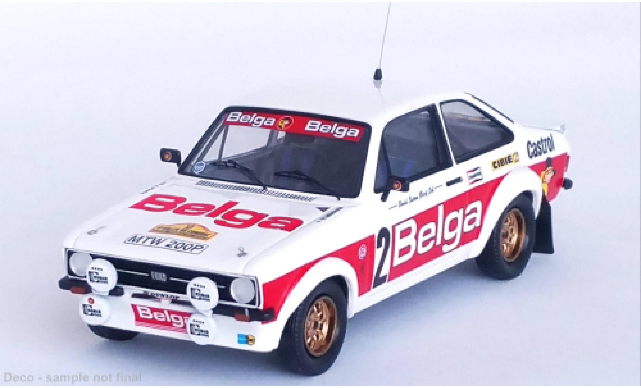 Ford Escort 1/43 Trofeu Mk II RS 1800 No.2 Belga Rallye Condroz 1979 modellino in miniatura