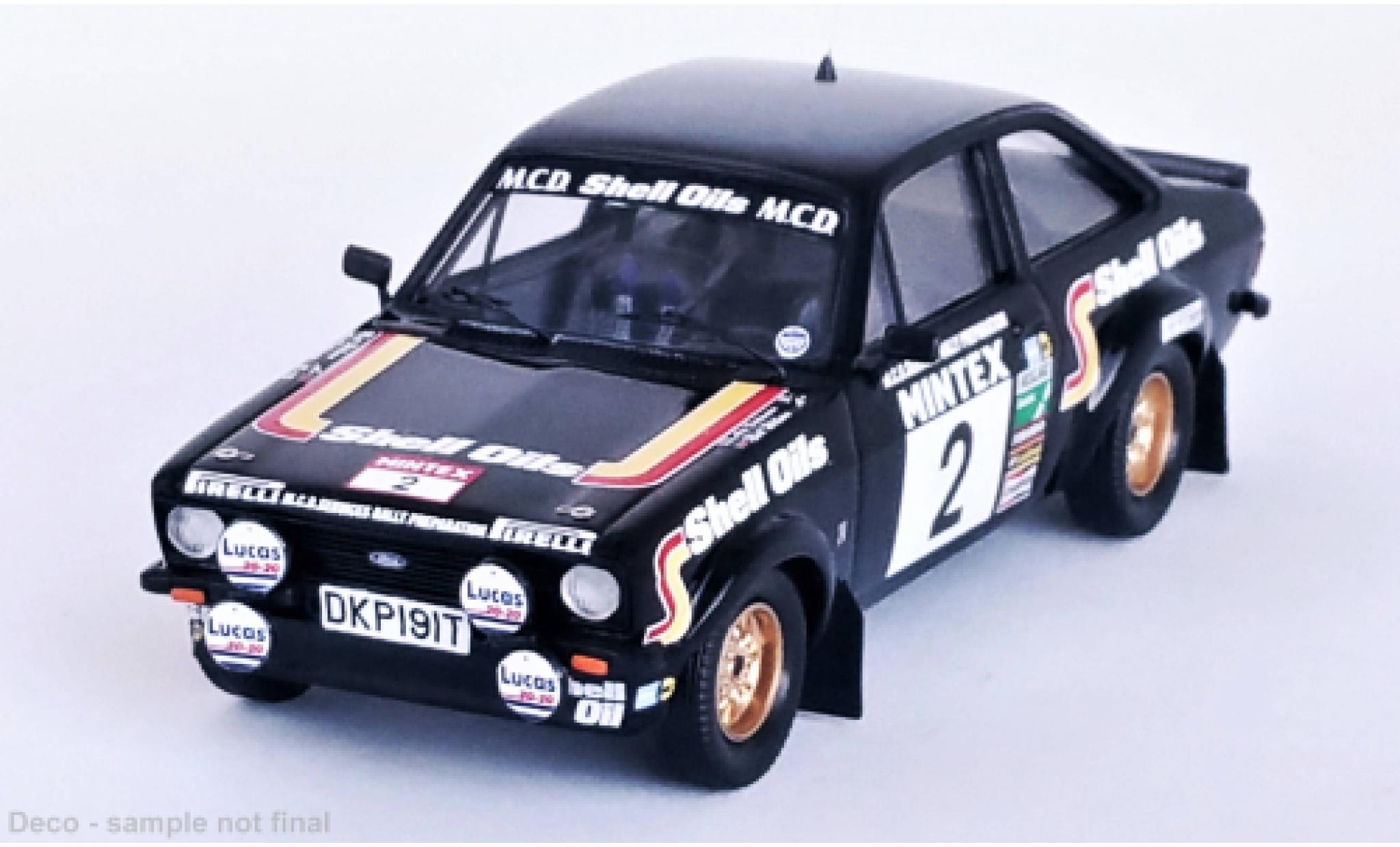 Ford Escort 1/43 Trofeu Mk II RS 1800 No.2 Mintex International Rallye 1982 modellino in miniatura