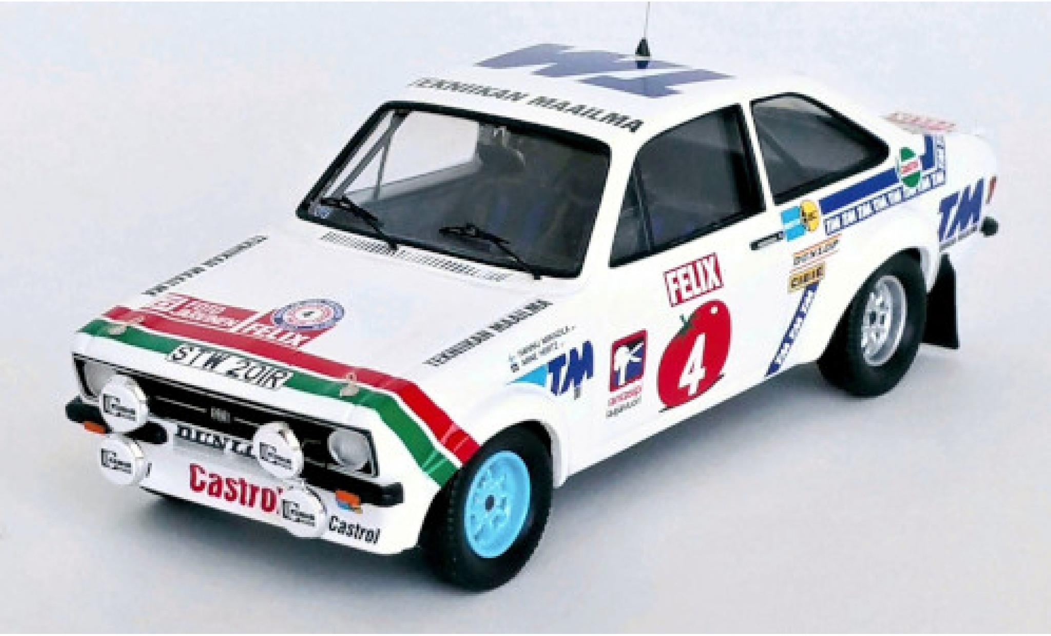 Ford Escort 1/43 Trofeu Mk II RS 1800 No.4 Rallye WM 1000 Lakes Rallye 1978 modellino in miniatura