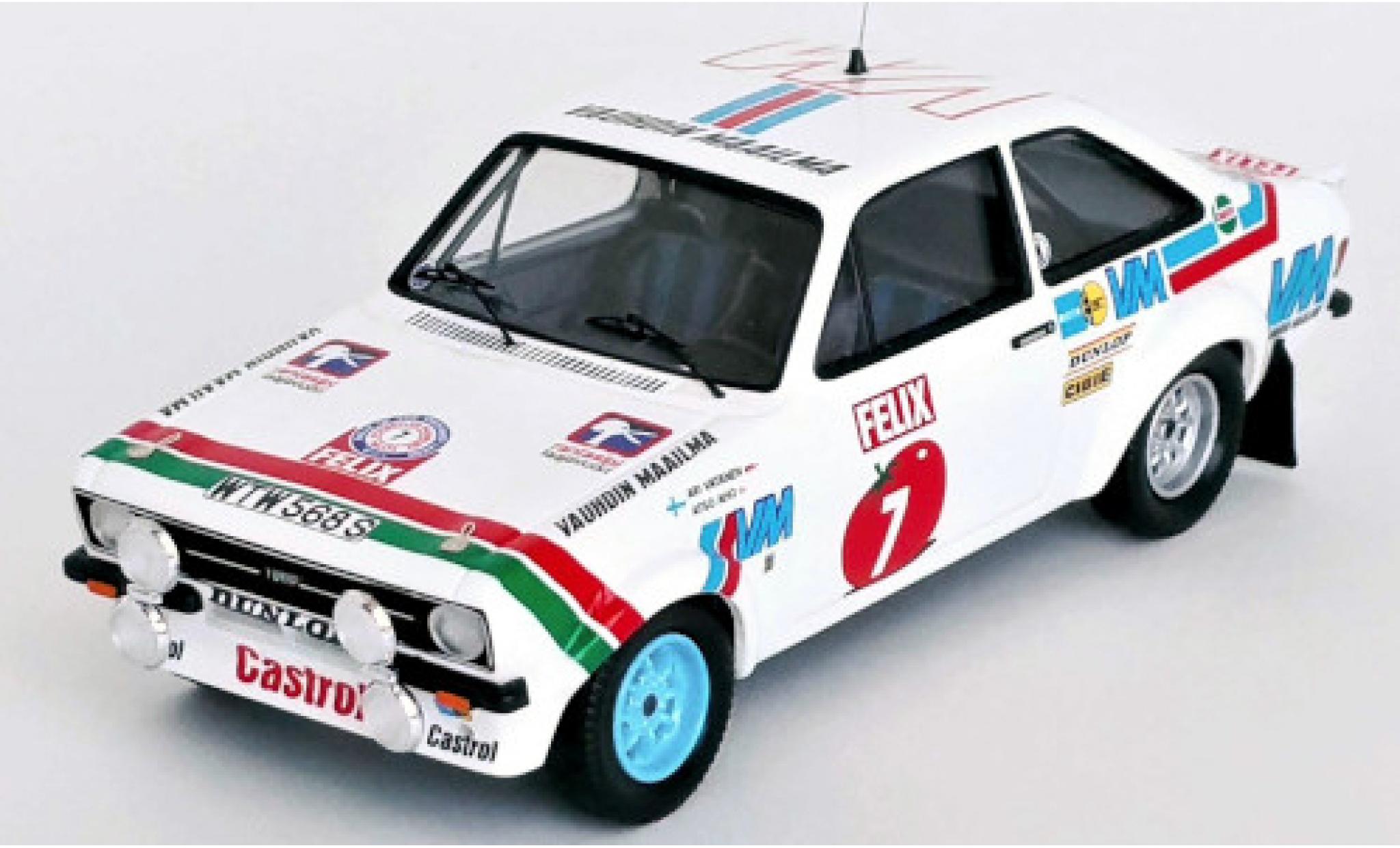 Ford Escort 1/43 Trofeu Mk II RS 1800 No.7 Rallye WM 1000 Lakes Rallye 1978 modellino in miniatura
