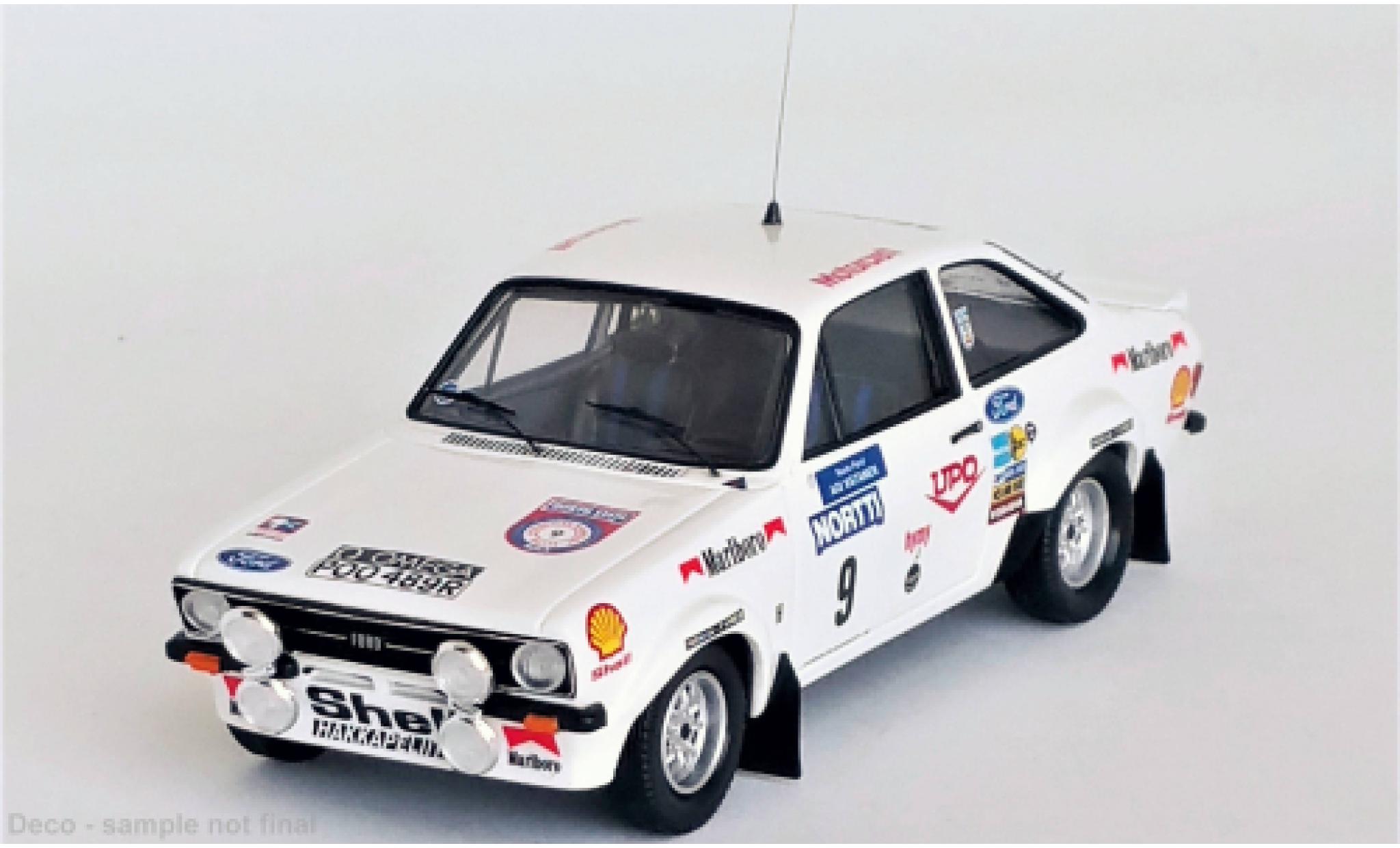 Ford Escort 1/43 Trofeu Mk II RS 1800 No.9 Rallye WM 1000 Lakes Rallye 1976 modellino in miniatura