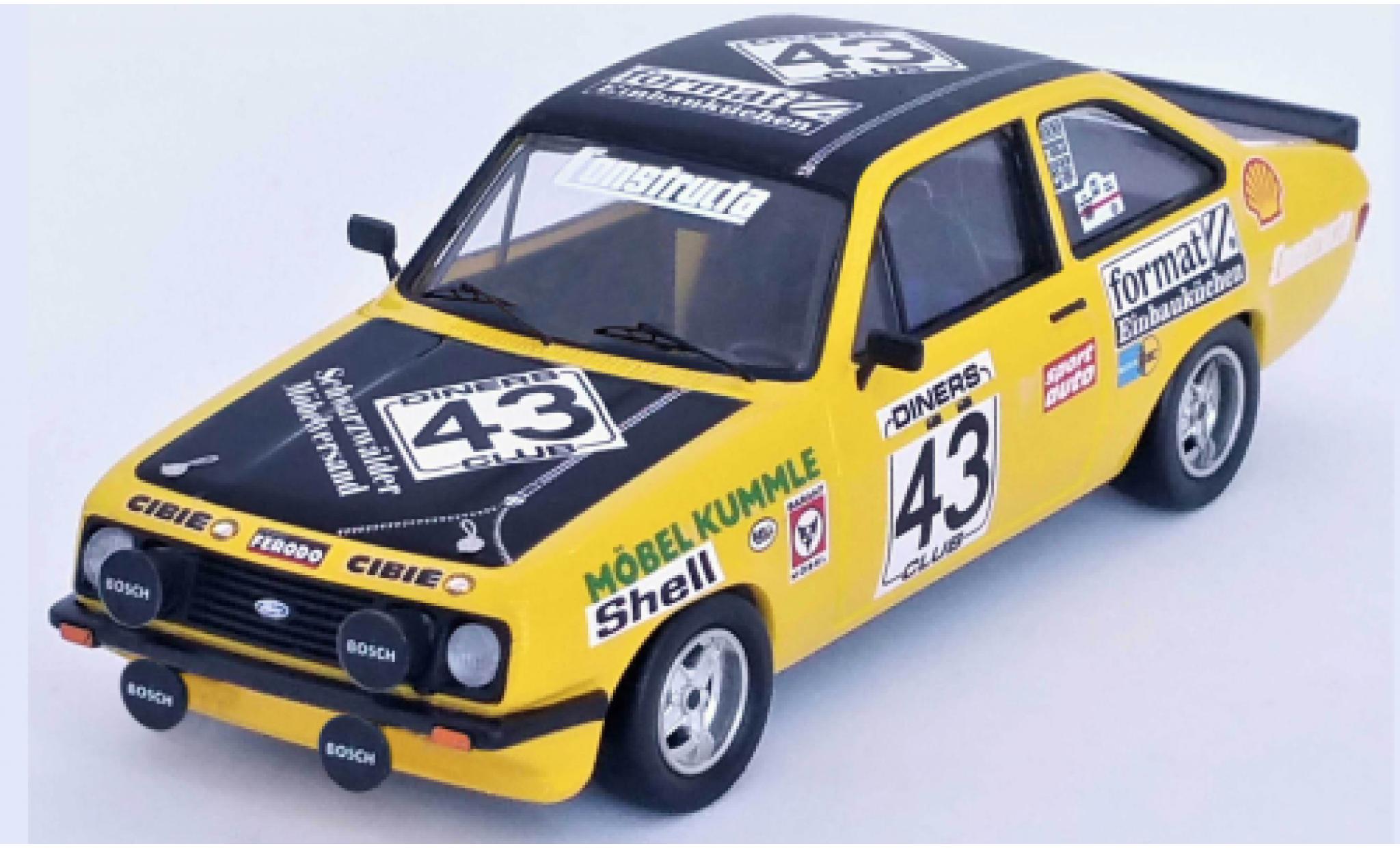 Ford Escort 1/43 Trofeu MK II RS 2000 No.43 H.Kummle 1980 modellino in miniatura
