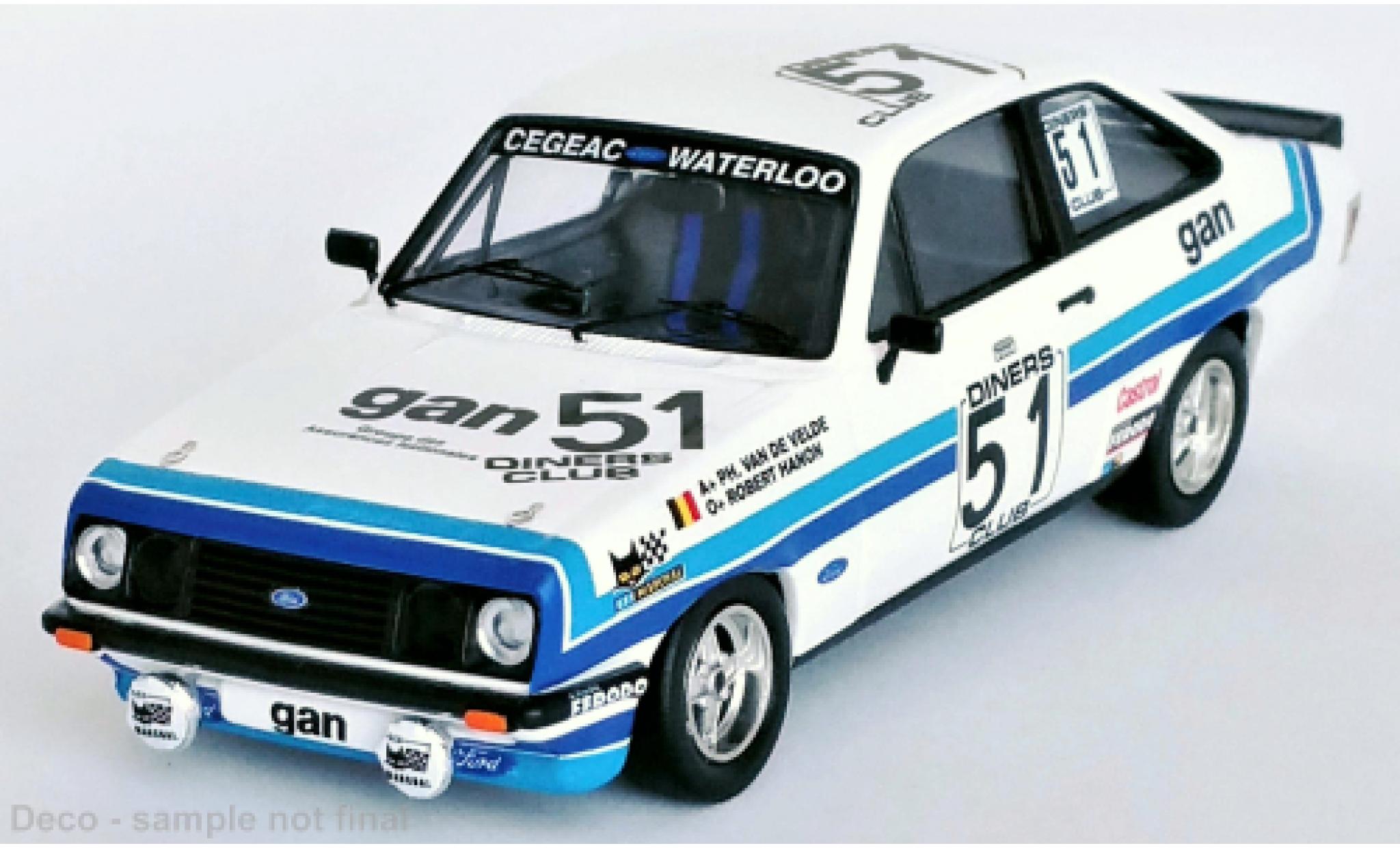 Ford Escort 1/43 Trofeu MK II RS 2000 No.51 24h Spa 1981 modellino in miniatura