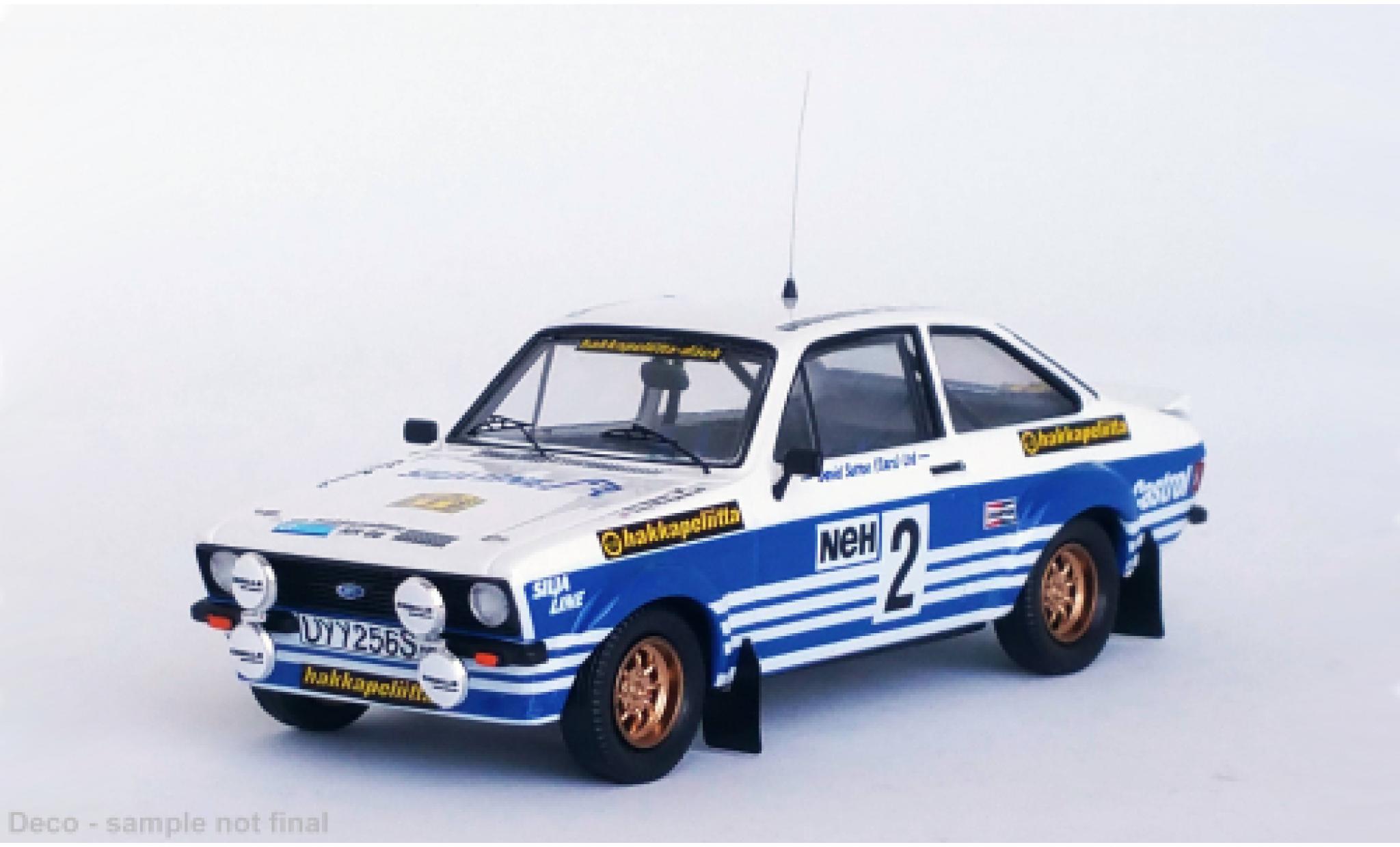 Ford Escort 1/43 Trofeu MK II RS No.2 Rallye WM Rallye Suède 1982 modellino in miniatura