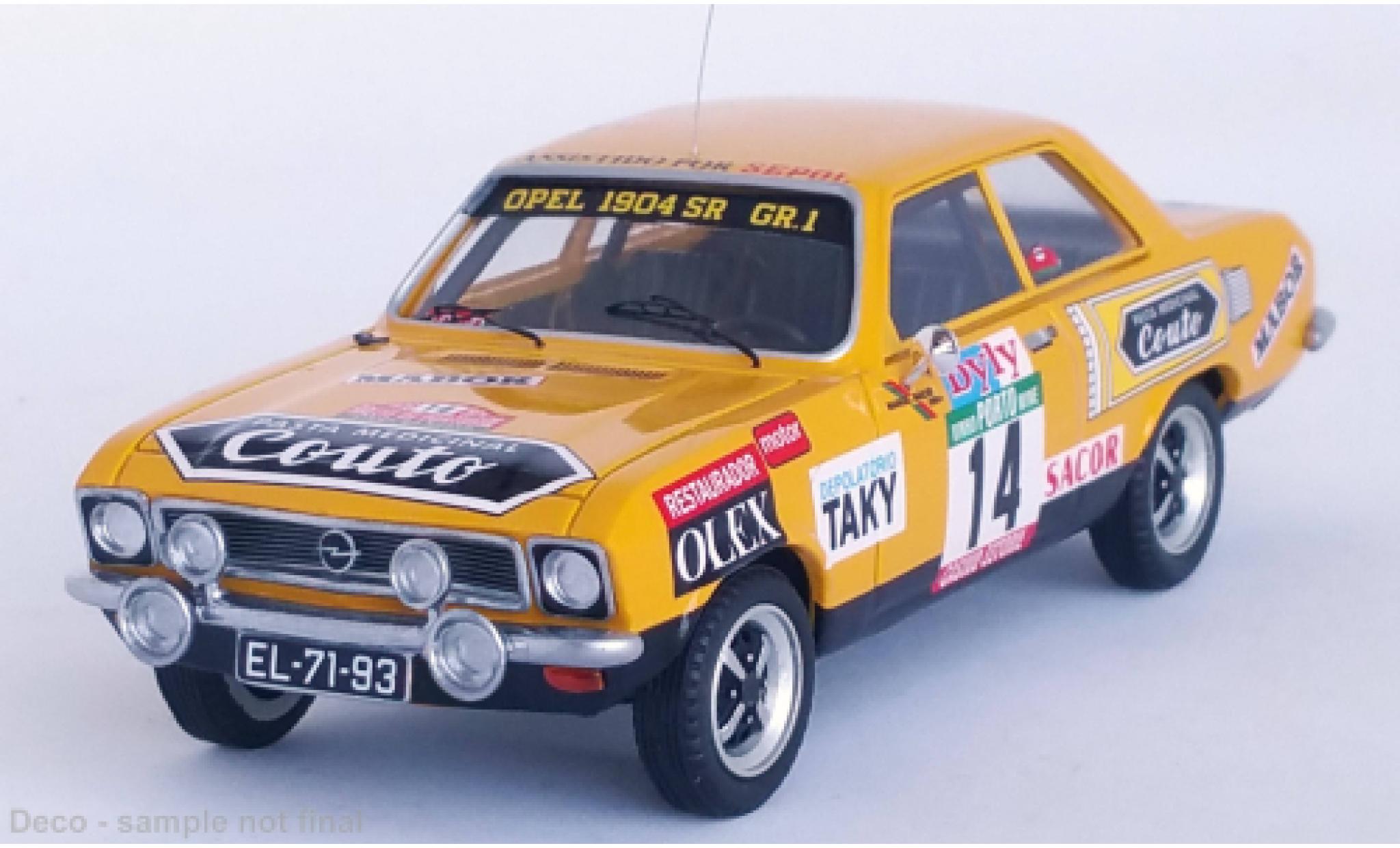 Opel Ascona 1/43 Trofeu A No.14 Rallye WM Rallye Portugal 1976 modellino in miniatura