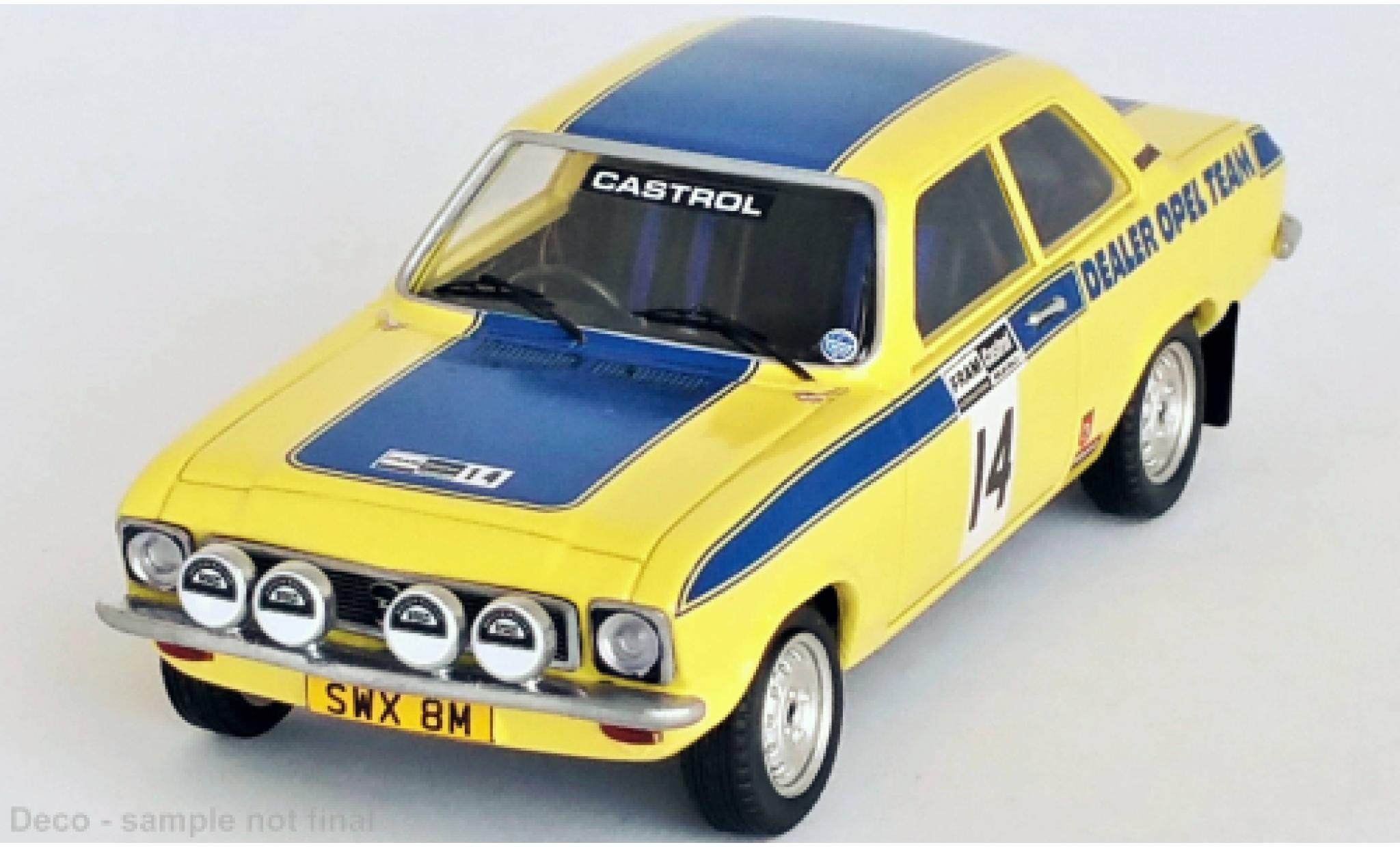 Opel Ascona 1/43 Trofeu A No.14 Welsh Rally 1974 modellino in miniatura