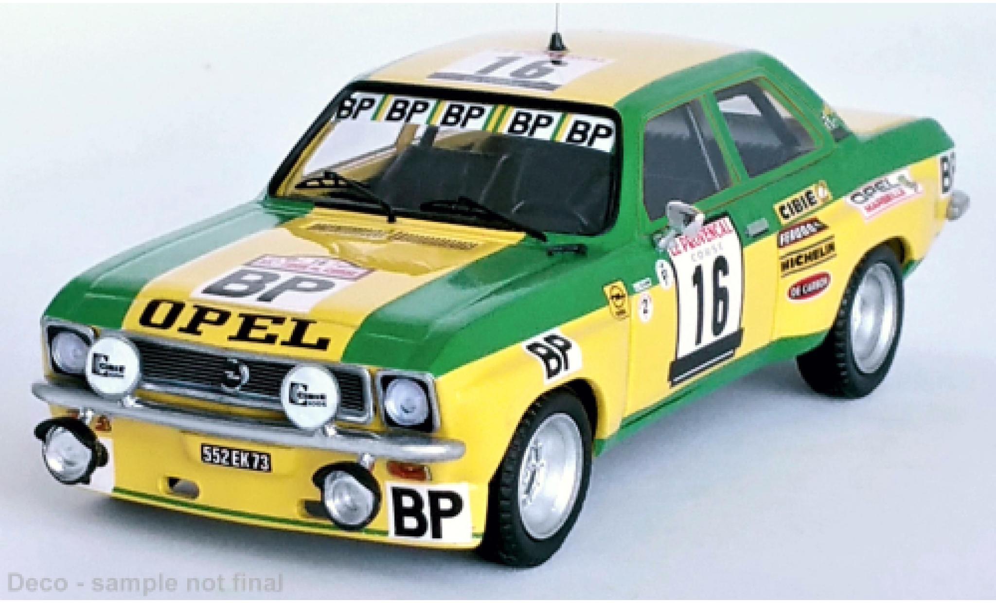Opel Ascona 1/43 Trofeu A No.16 BP Rallye WM Tour de Corse 1974 modellino in miniatura