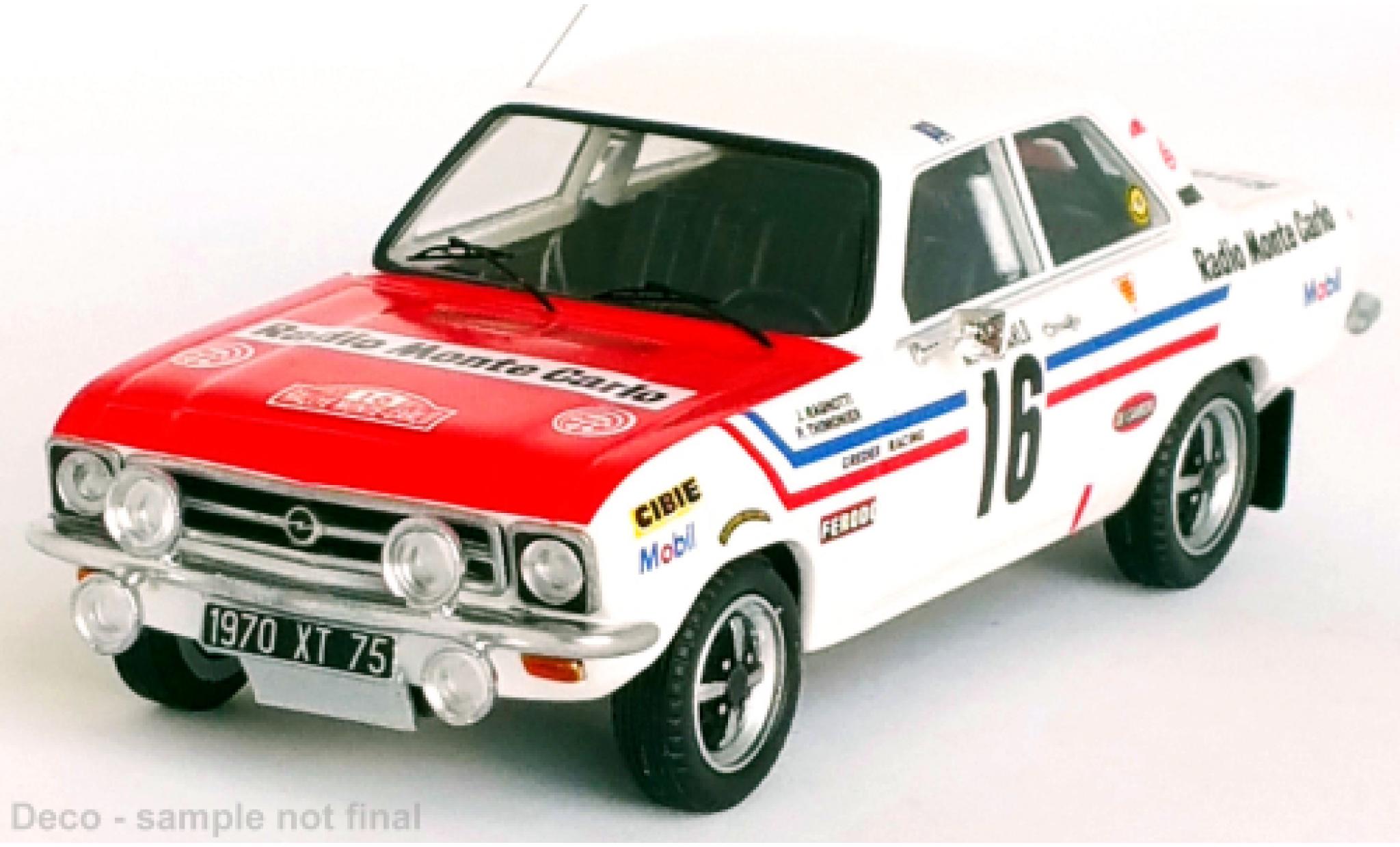 Opel Ascona 1/43 Trofeu A No.16 Rallye Monte Carlo 1972 modellino in miniatura