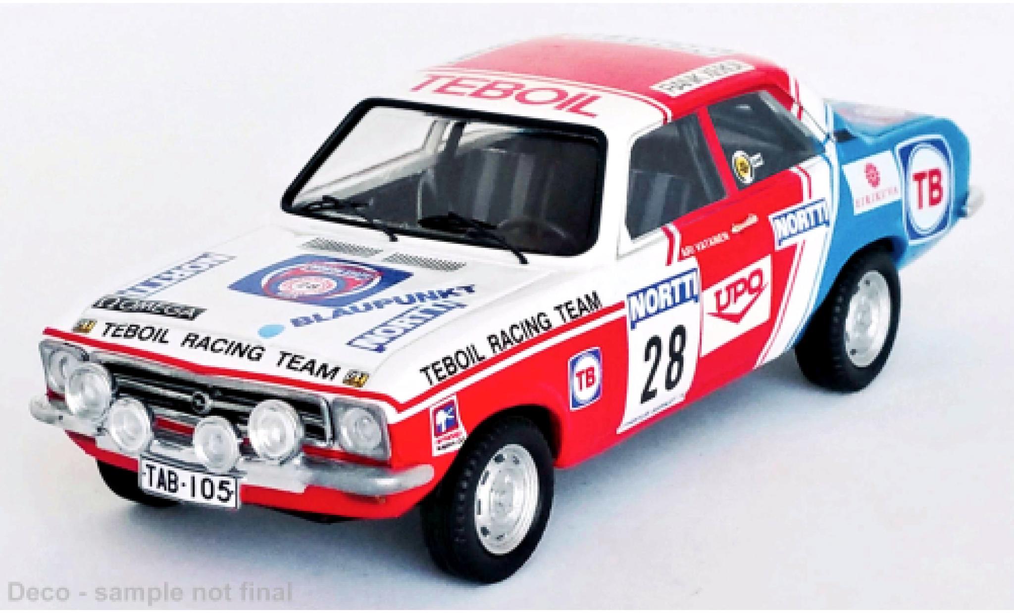 Opel Ascona 1/43 Trofeu A No.28 Rallye WM 1000 Lakes Rallye 1974 modellino in miniatura