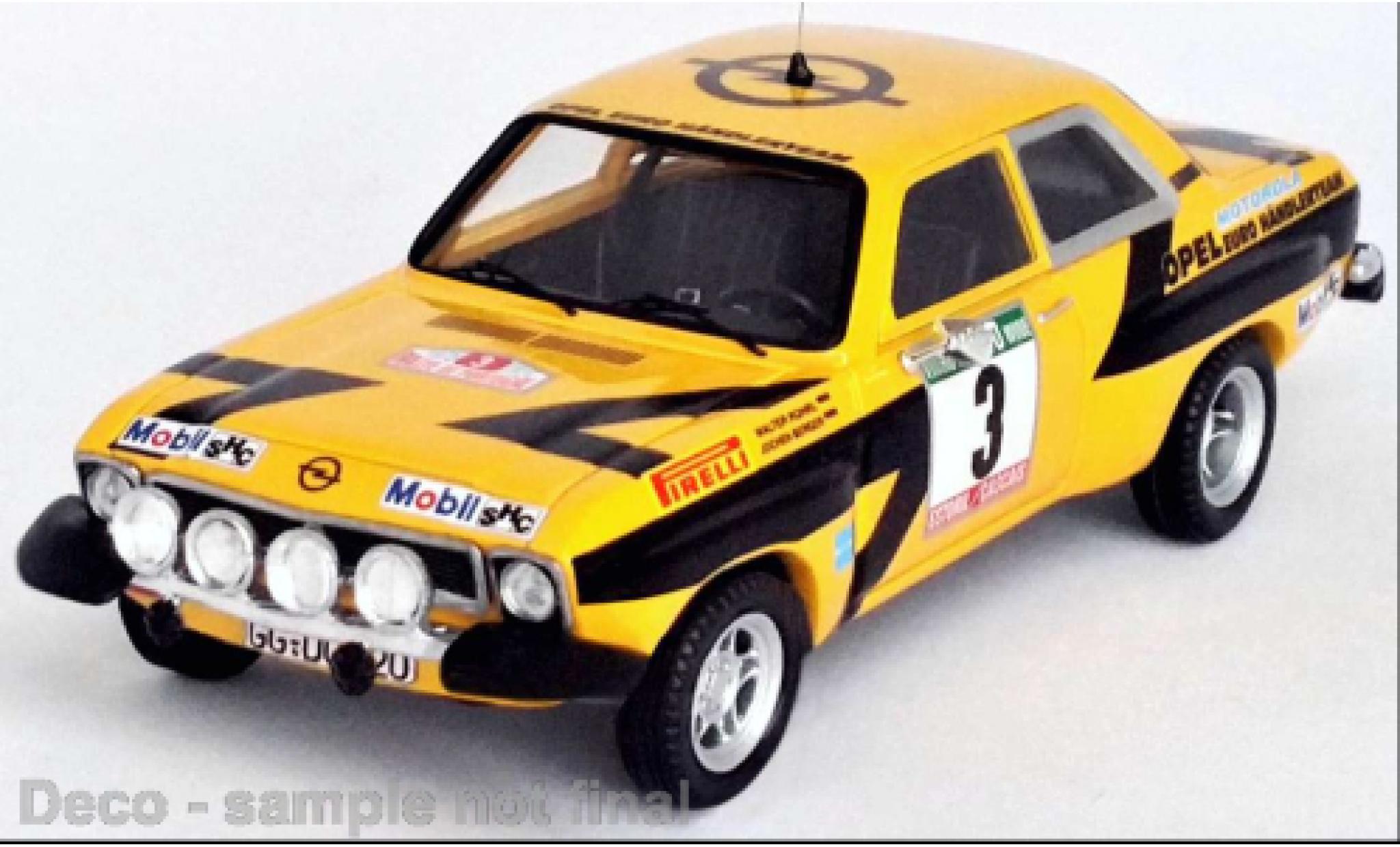 Opel Ascona 1/43 Trofeu A No.3 Rallye WM Rallye Portugal 1975 modellino in miniatura