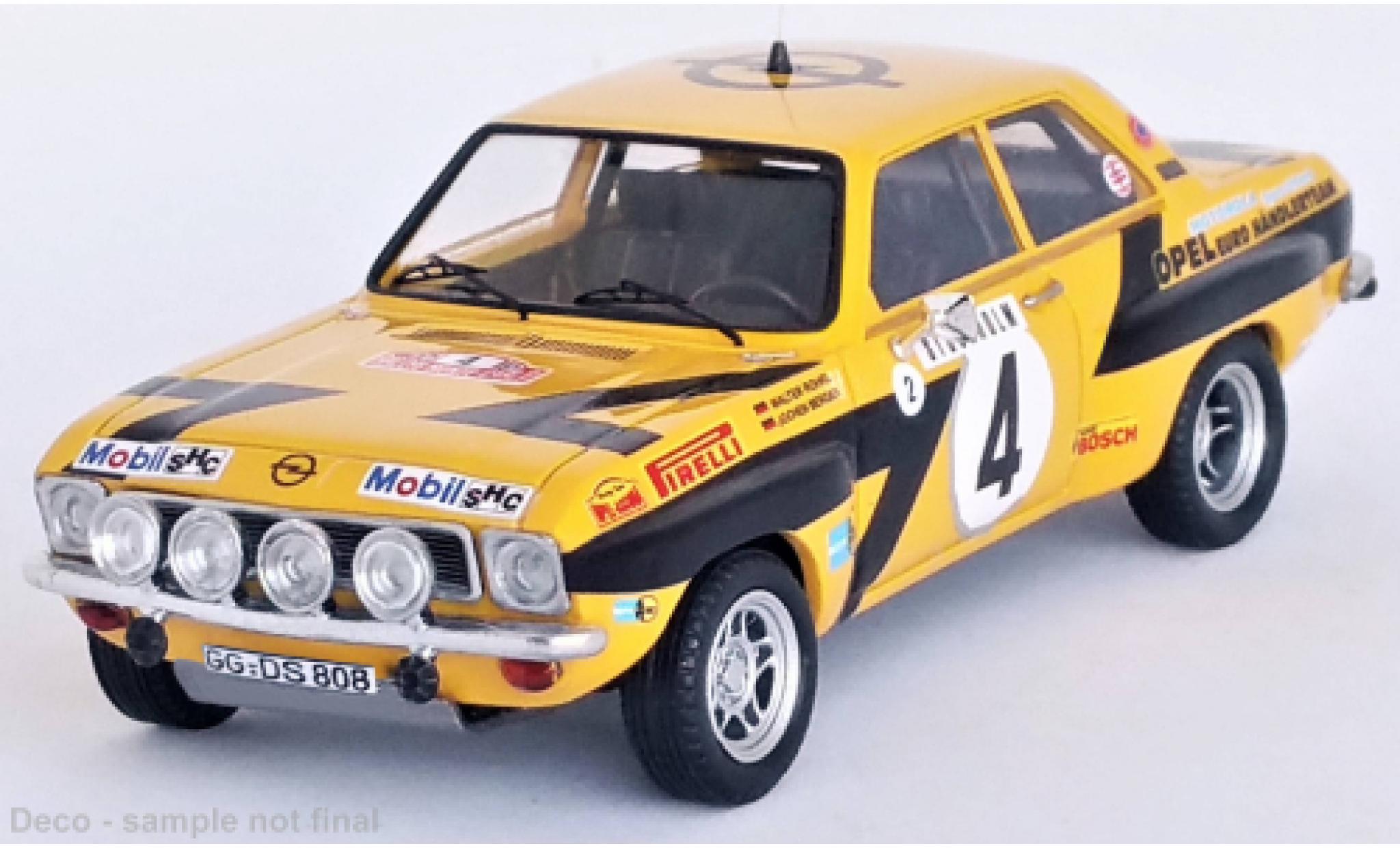 Opel Ascona 1/43 Trofeu A No.4 Euro Händler Team Rallye WM Rallye Monte Carlo 1975 modellino in miniatura