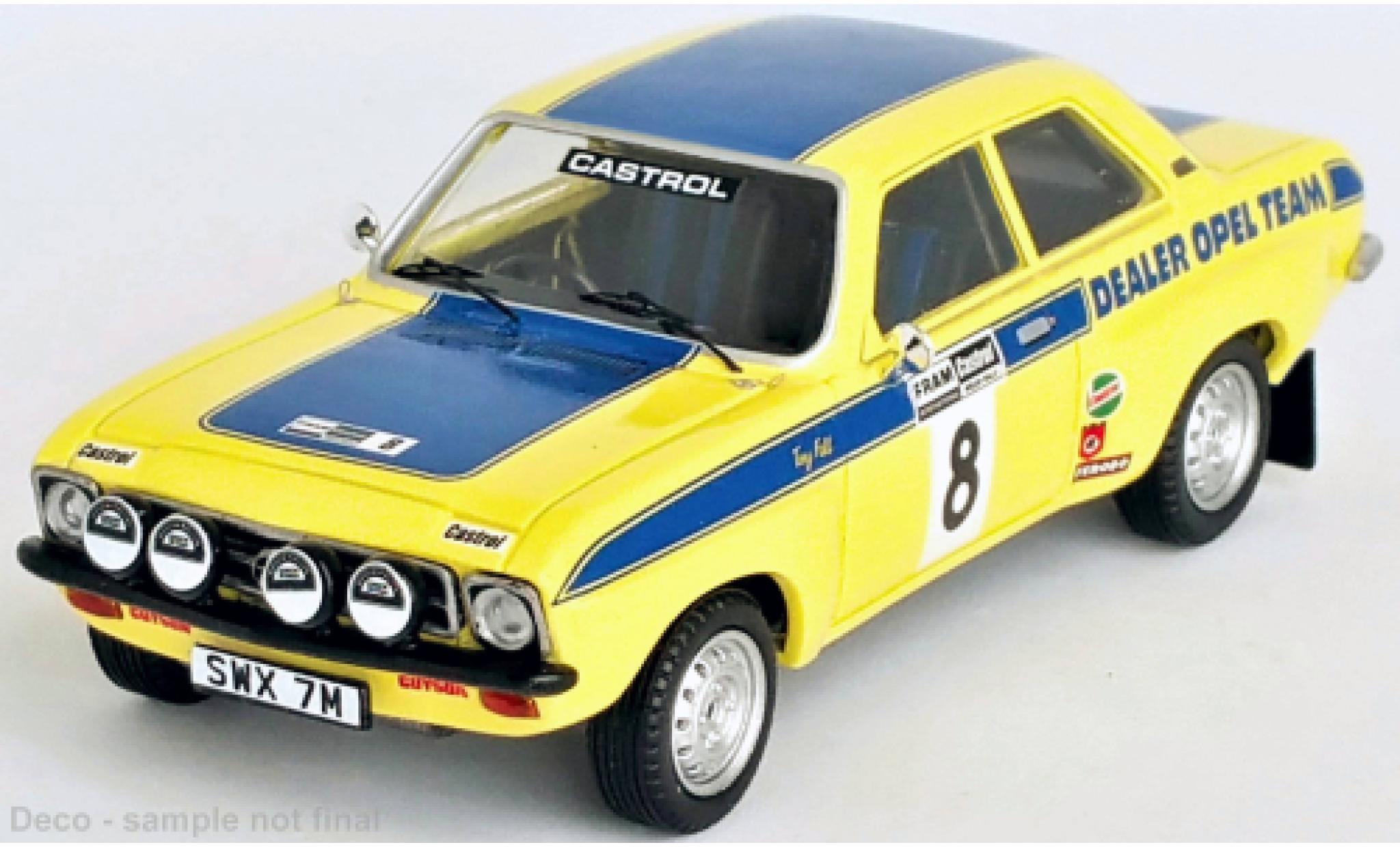 Opel Ascona 1/43 Trofeu A No.8 Welsh Rally 1974 modellino in miniatura